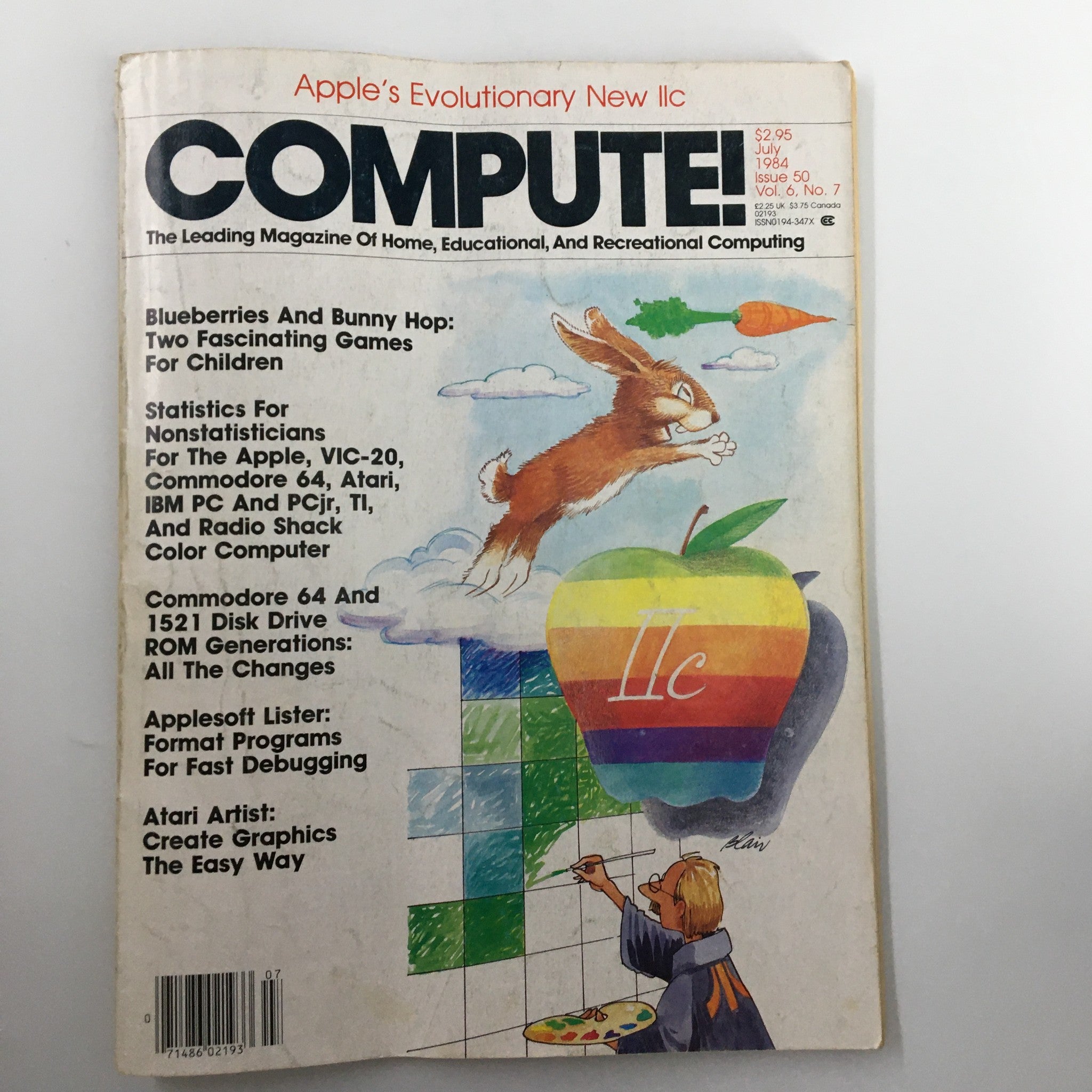 VTG Compute Magazine July 1984 Apple's Evolutionary New IIc No Label