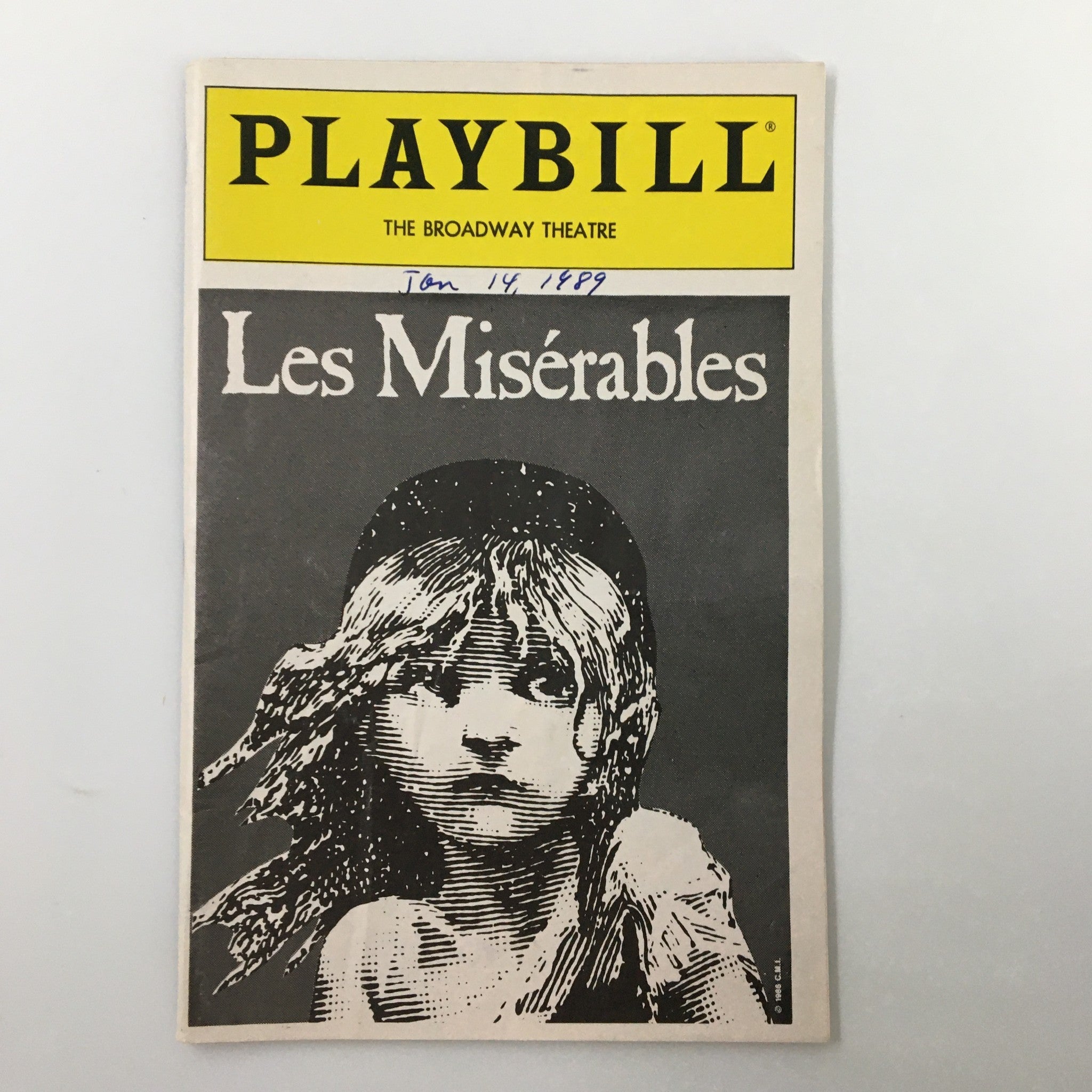 1989 Playbill The Broadway Theatre Les Miserables Musical by Trevor Nunn