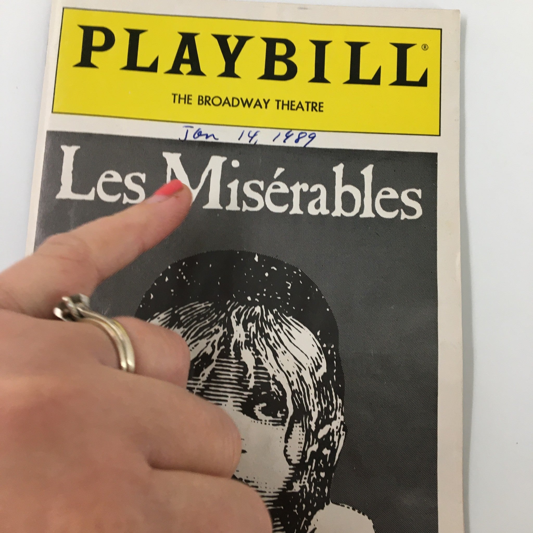 1989 Playbill The Broadway Theatre Les Miserables Musical by Trevor Nunn