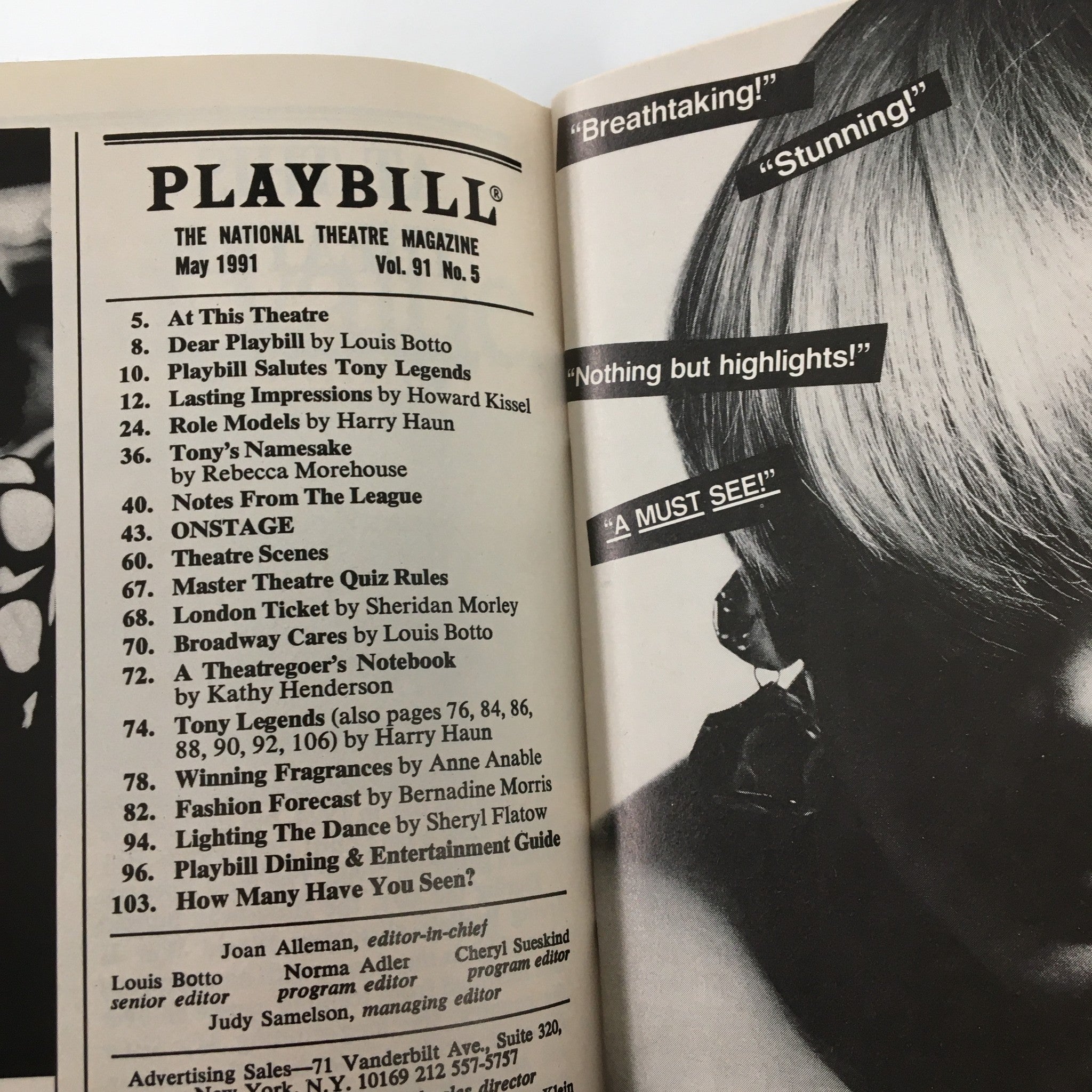 1991 Playbill The Broadway Theatre Miss Saigon Musical by Nicholas Hytner