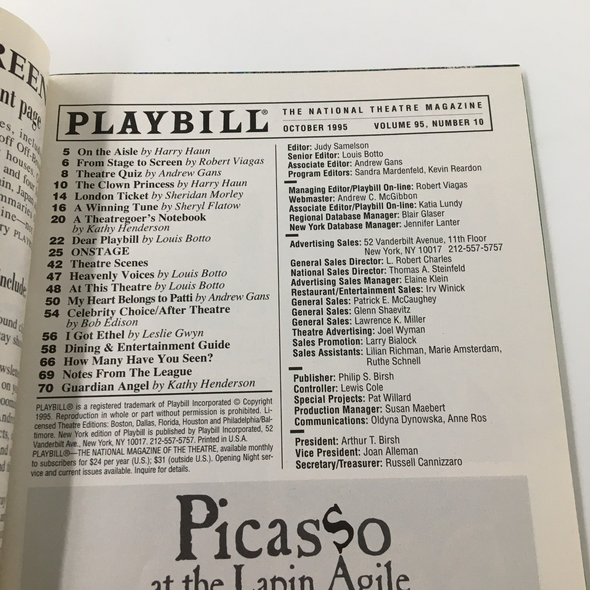 1995 Playbill Richard Rodgers How To Succeed in Business Without Really Trying