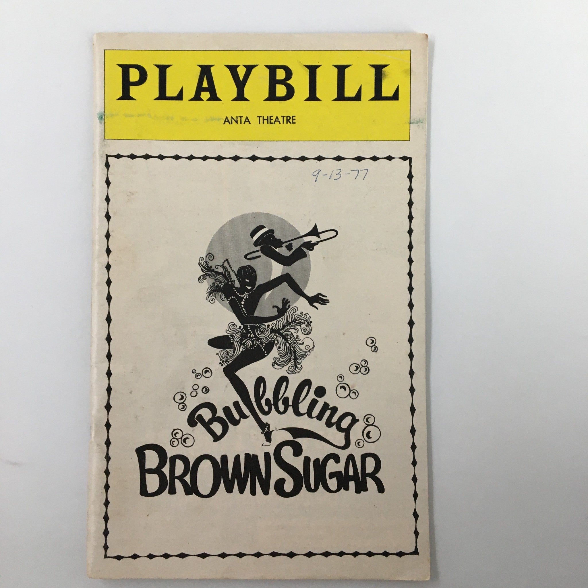 1977 Playbill Anta Theatre Bubbling Brown Sugar by Robert M. Cooper