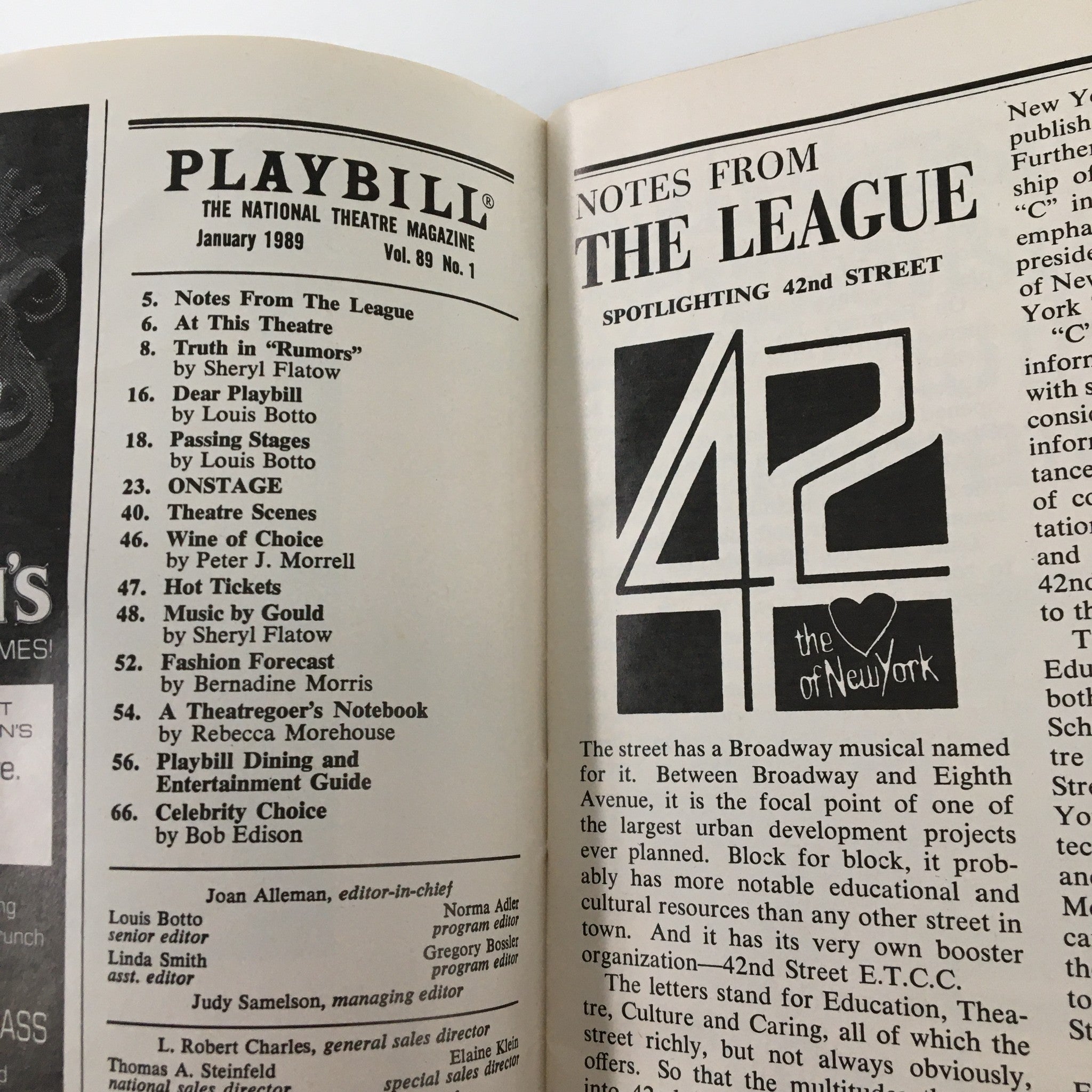 1989 Playbill Broadway Theatre A Musical Les Mesirables by John Caird