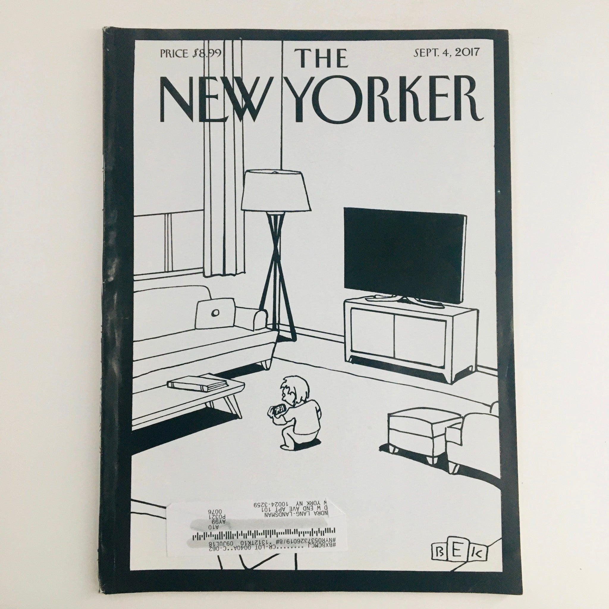 The New Yorker September 4 2017 Full Magazine Theme Cover Bruce Eric Kaplan VG