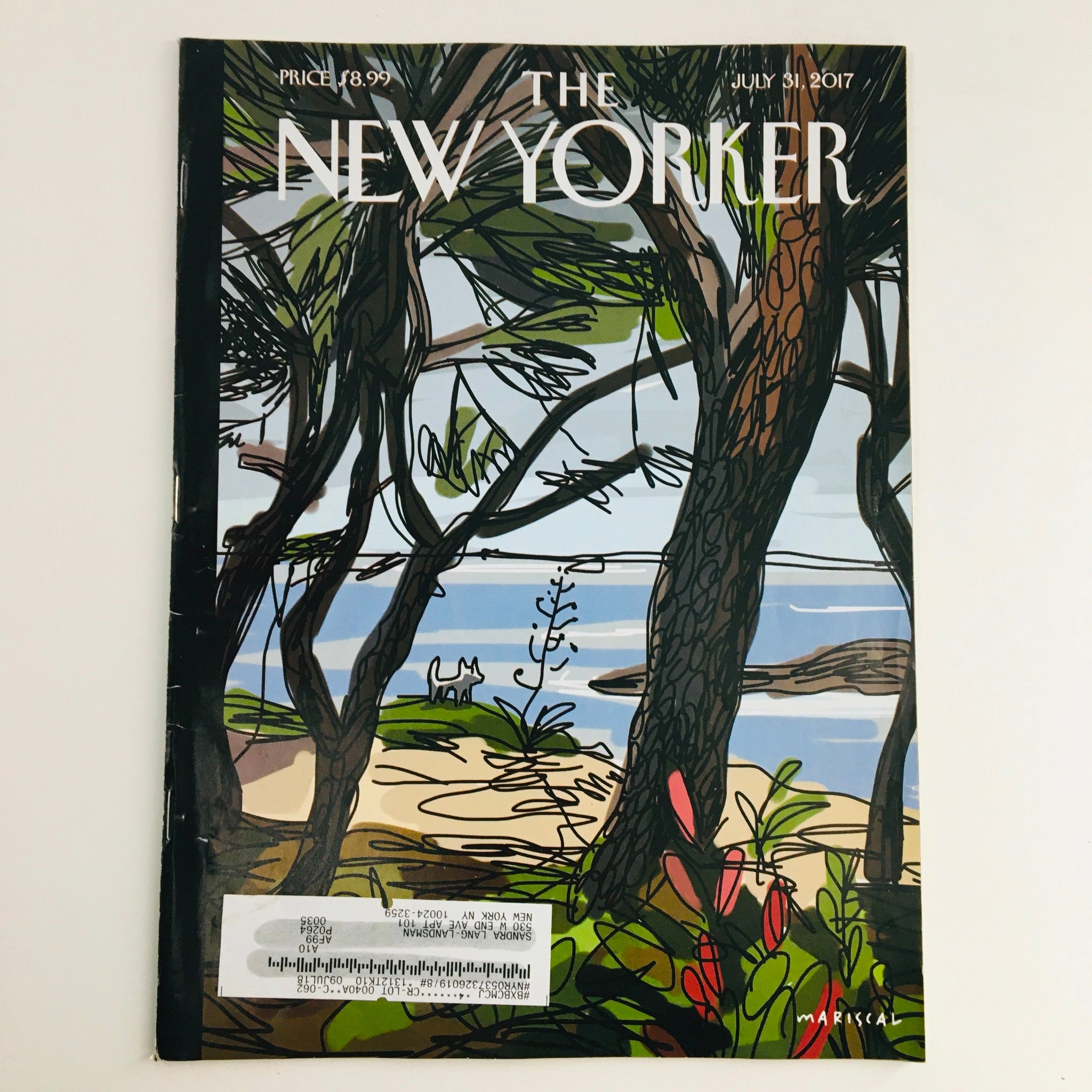 The New Yorker July 31 2017 Full Magazine Theme Cover by Javier Mariscal VG