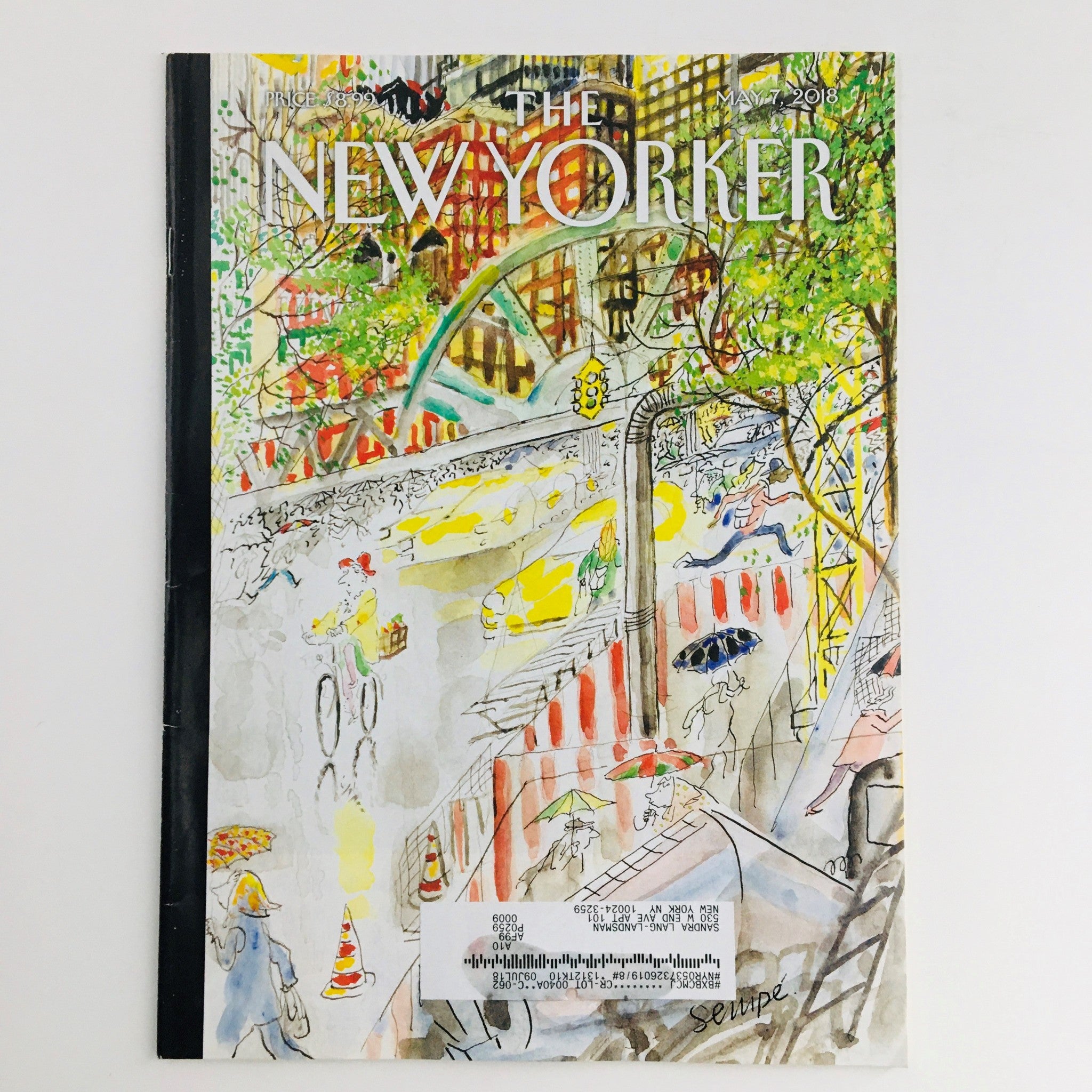 The New Yorker May 7 2018 Full Magazine Theme Cover by Jean-Jacques Sempé VG