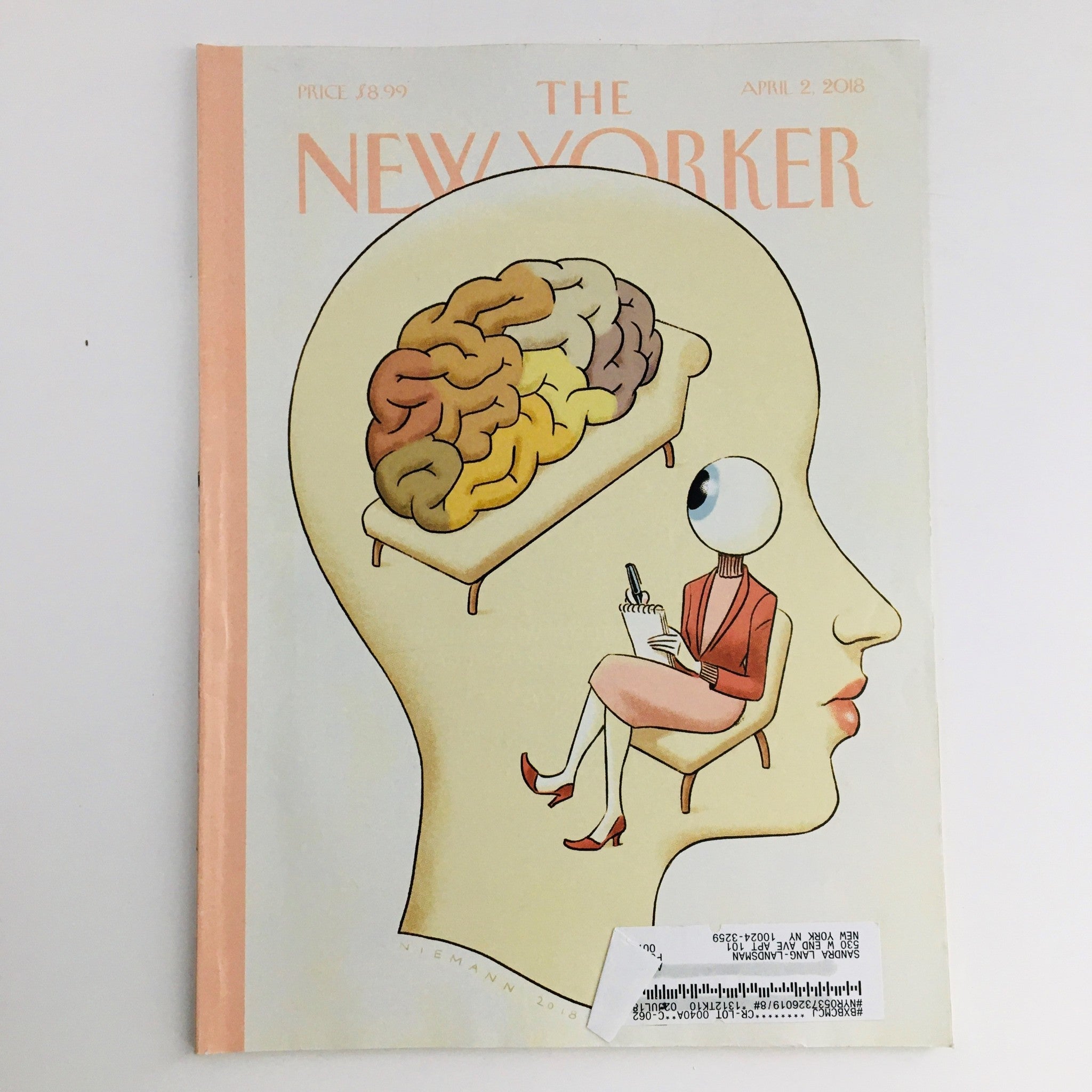 The New Yorker April 2 2018 Full Magazine Theme Cover by Christoph Niemann VG