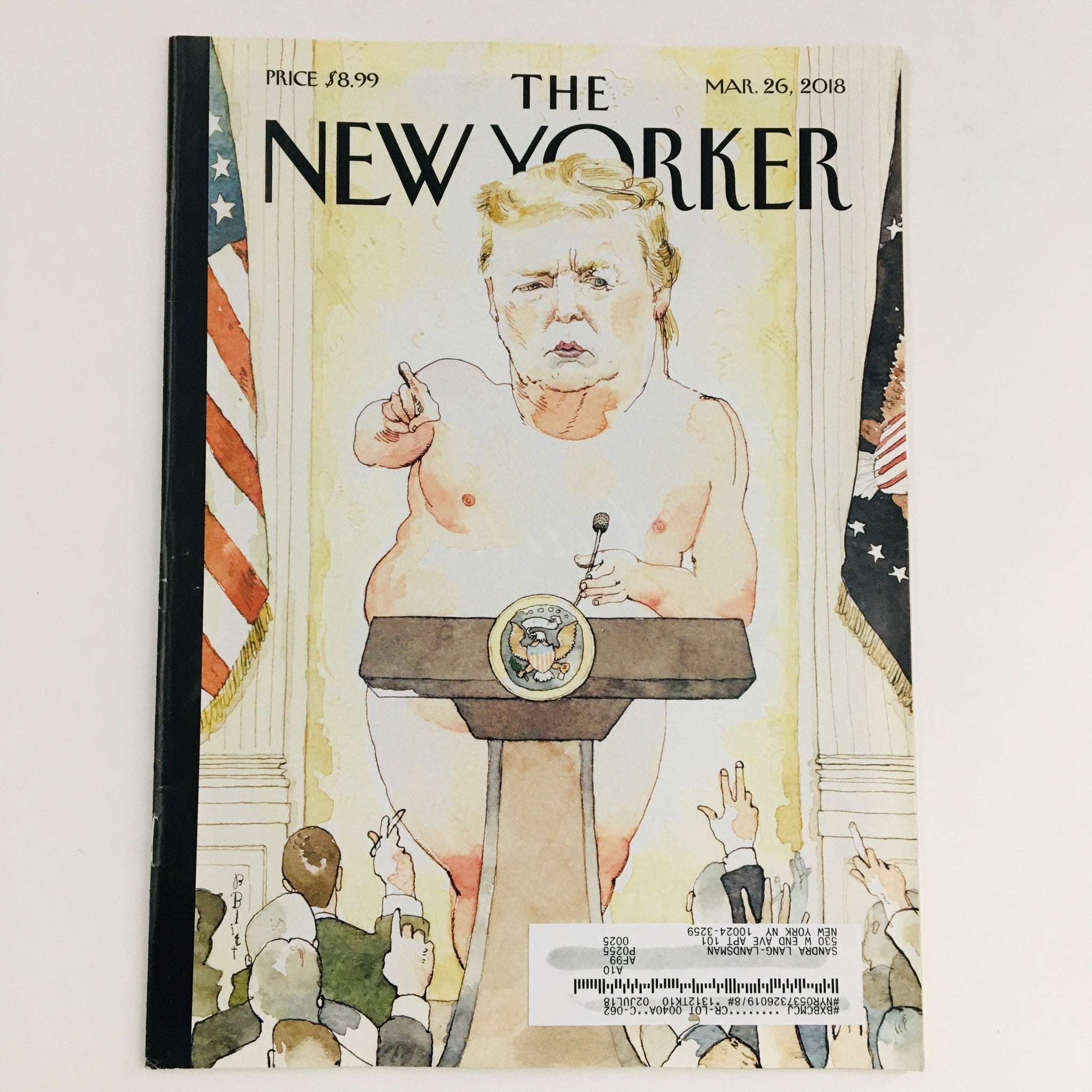 The New Yorker Magazine March 26 2018 Donald Trump Cover by Barry Blitt VG