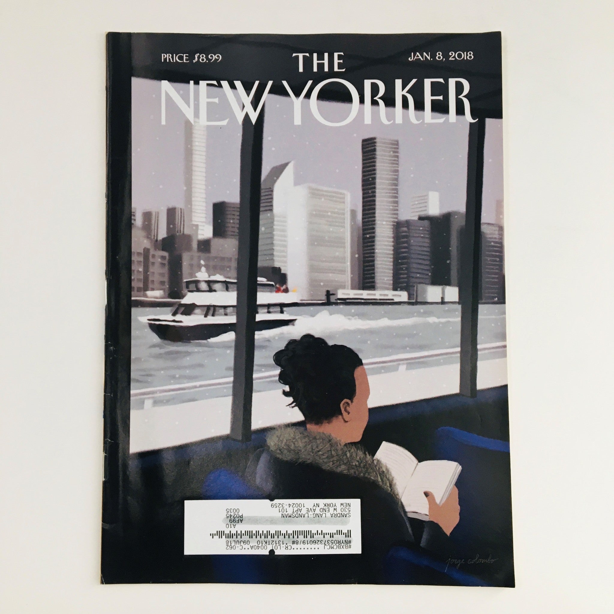 The New Yorker January 8 2018 Full Magazine Theme Cover by Jorge Colombo VG