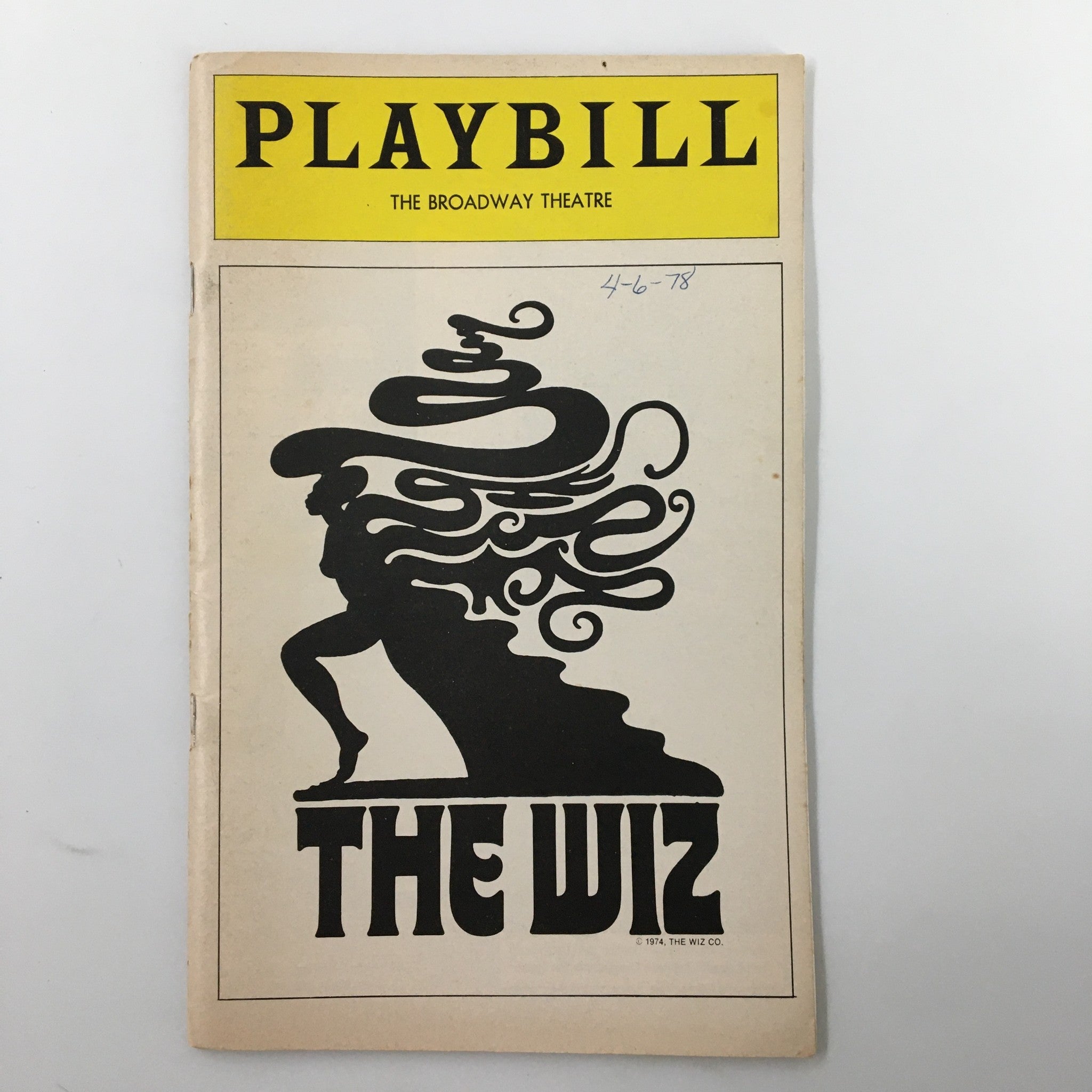 1978 Playbill The Broadway Theatre Ken Harper's The Wiz by Geoffrey Holder