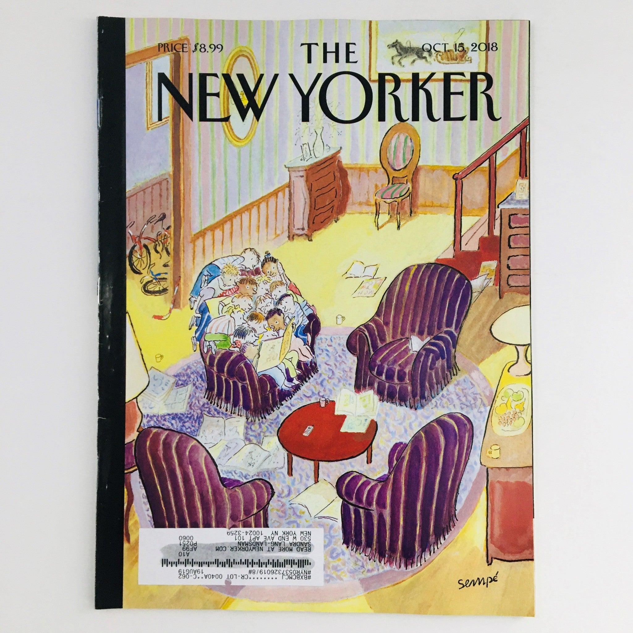 The New Yorker October 15 2018 Full Magazine Theme Cover Jean-Jacques Sempé VG