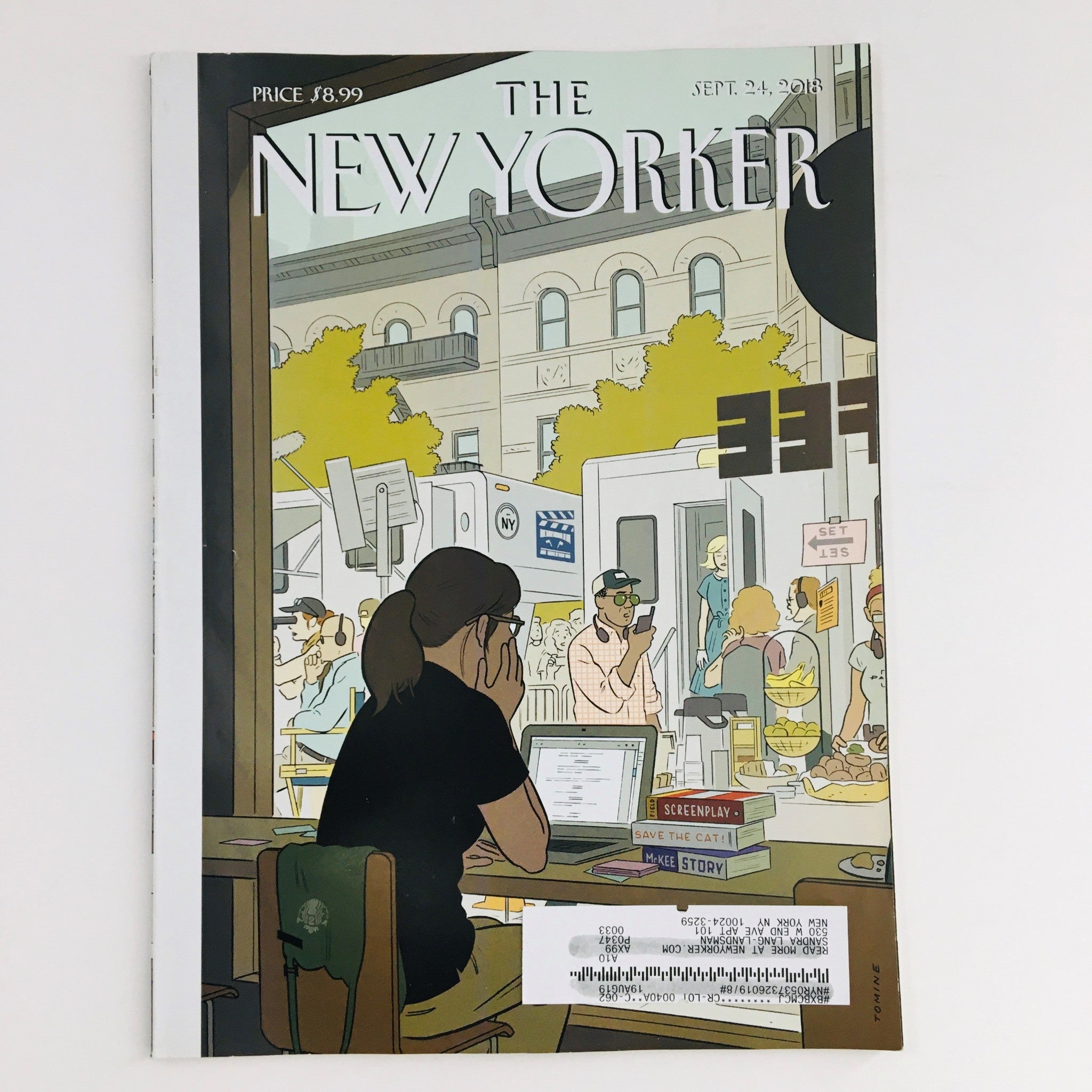 The New Yorker September 24 2018 Full Magazine Theme Cover by Adrian Tomine VG