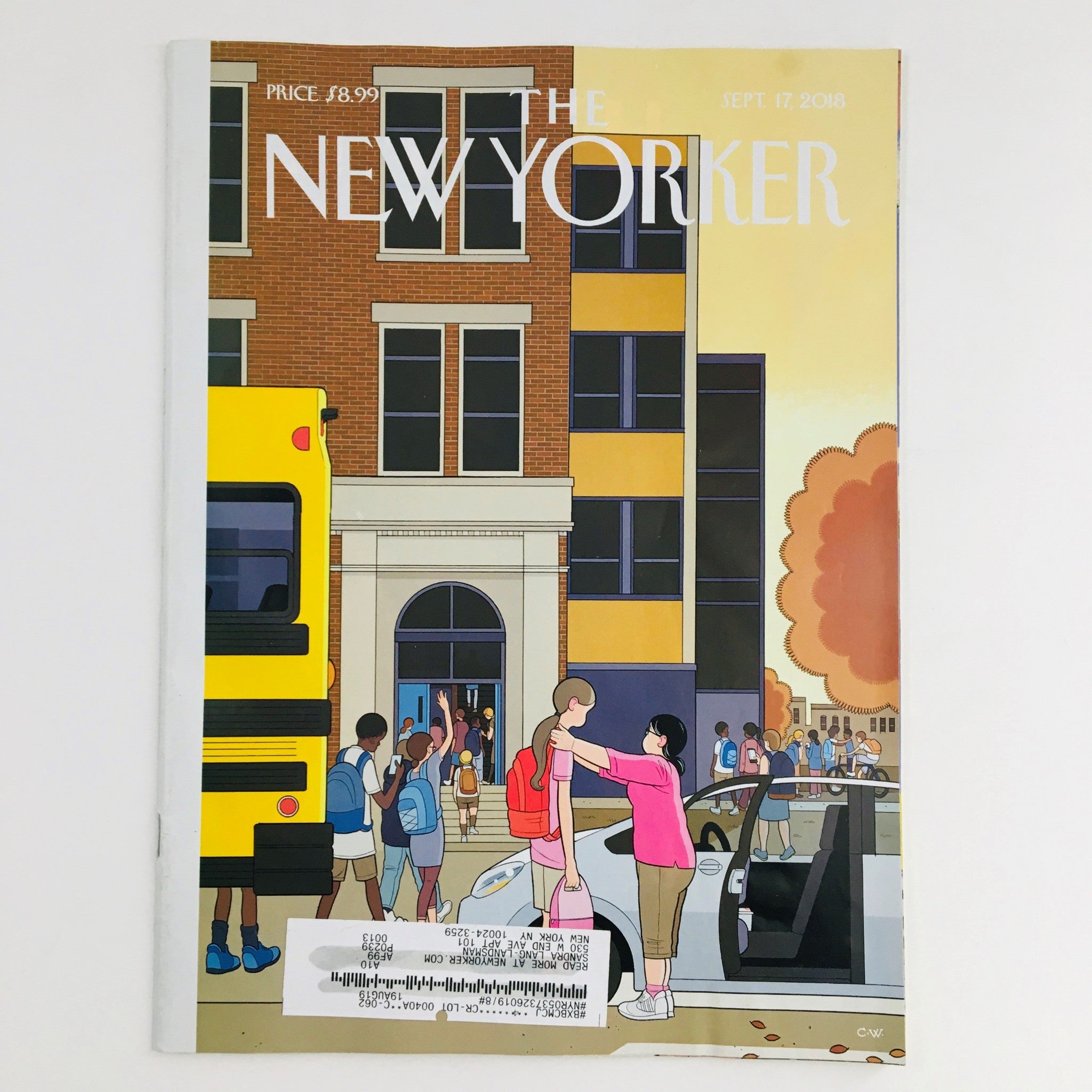 The New Yorker September 17 2018 Full Magazine Theme Cover by Chris Ware VG