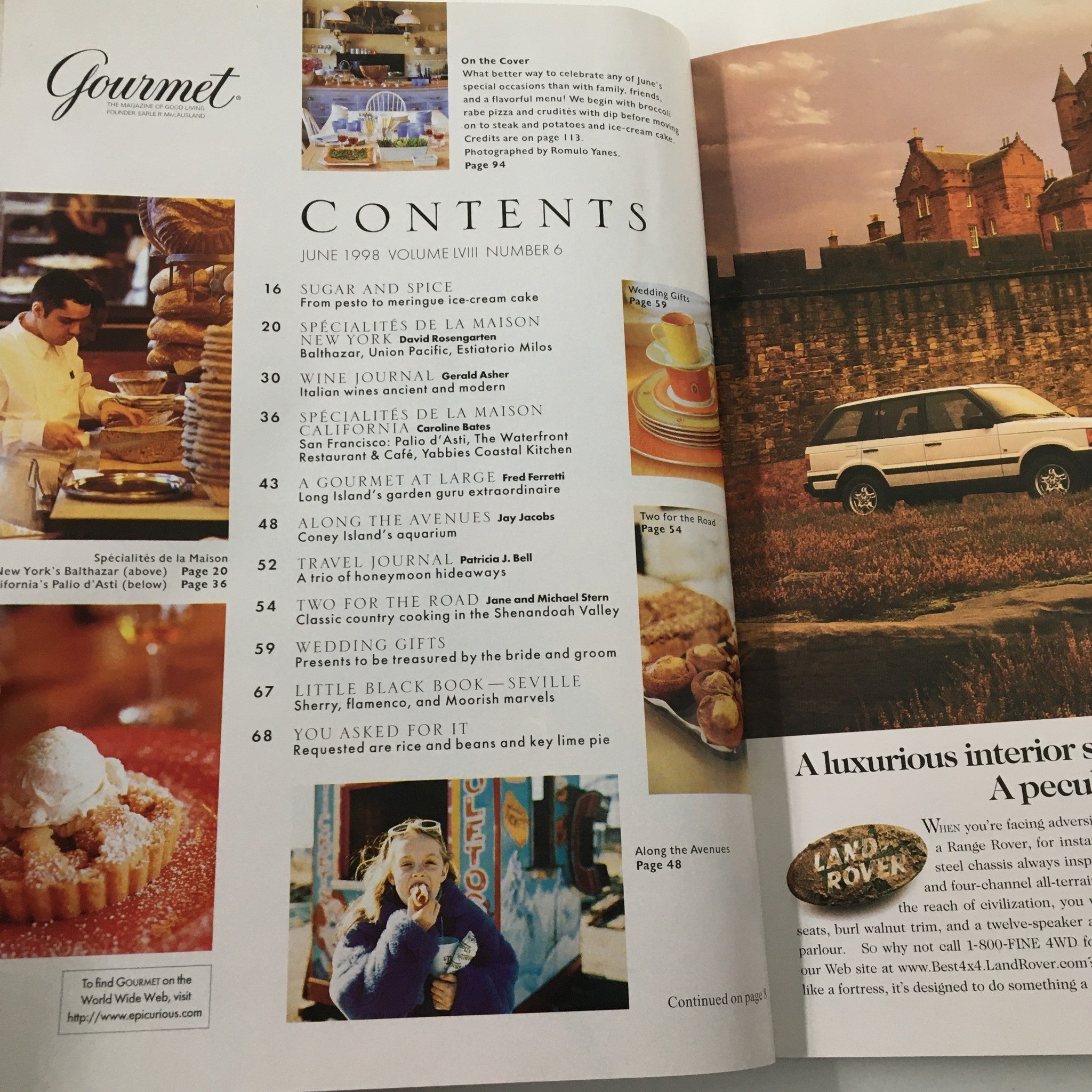 Gourmet Magazine June 1998 Little Black Book Seville Sherry Marvels No Label