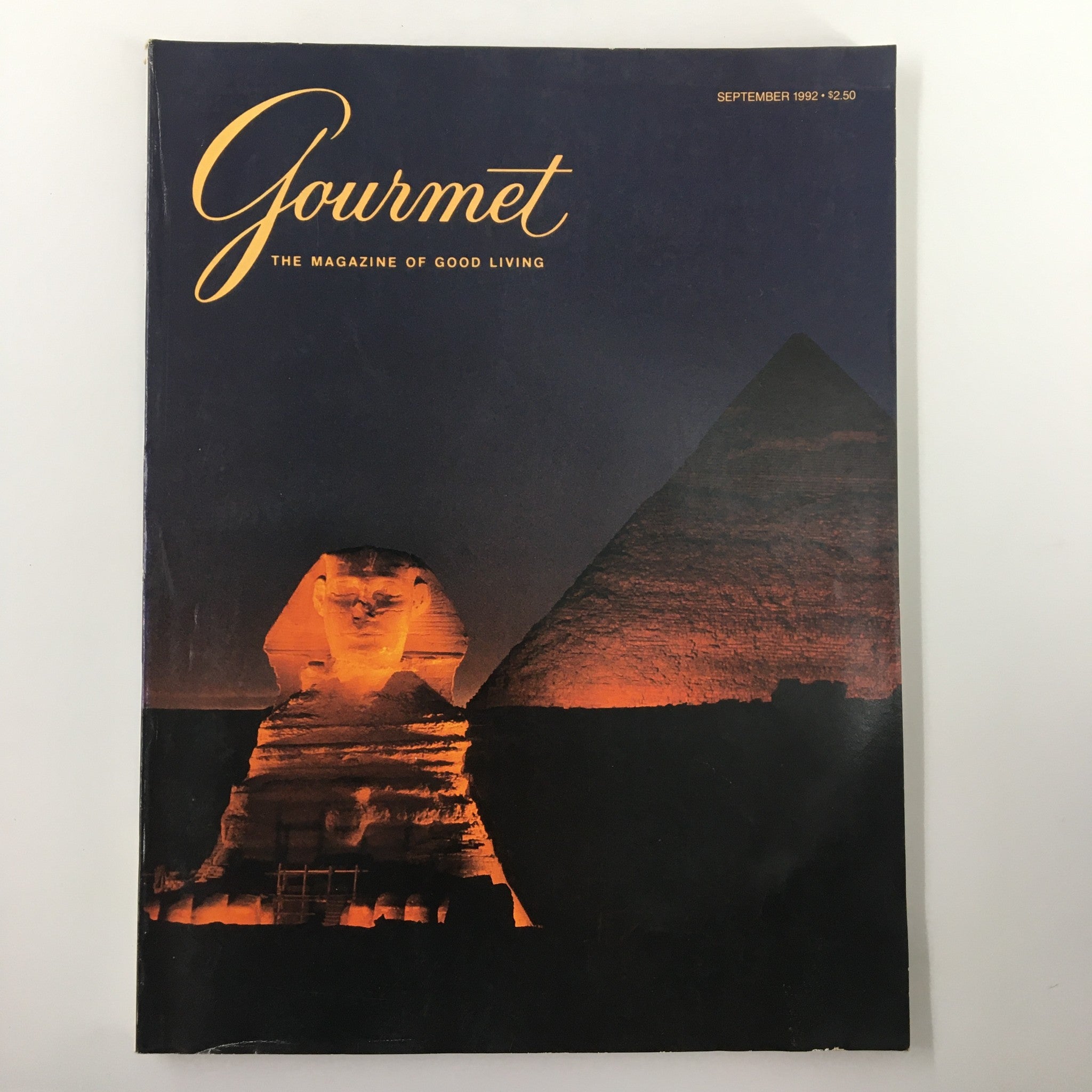 Gourmet Magazine September 1992 Egypt's Sphinx Turns Her Back on Sunset No Label