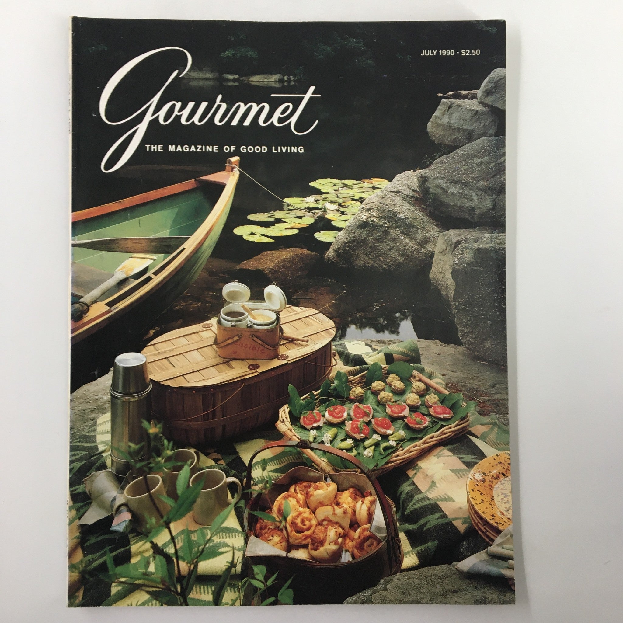 Gourmet Magazine July 1990 Smack in Summer Center Gourmet Menus No Lab