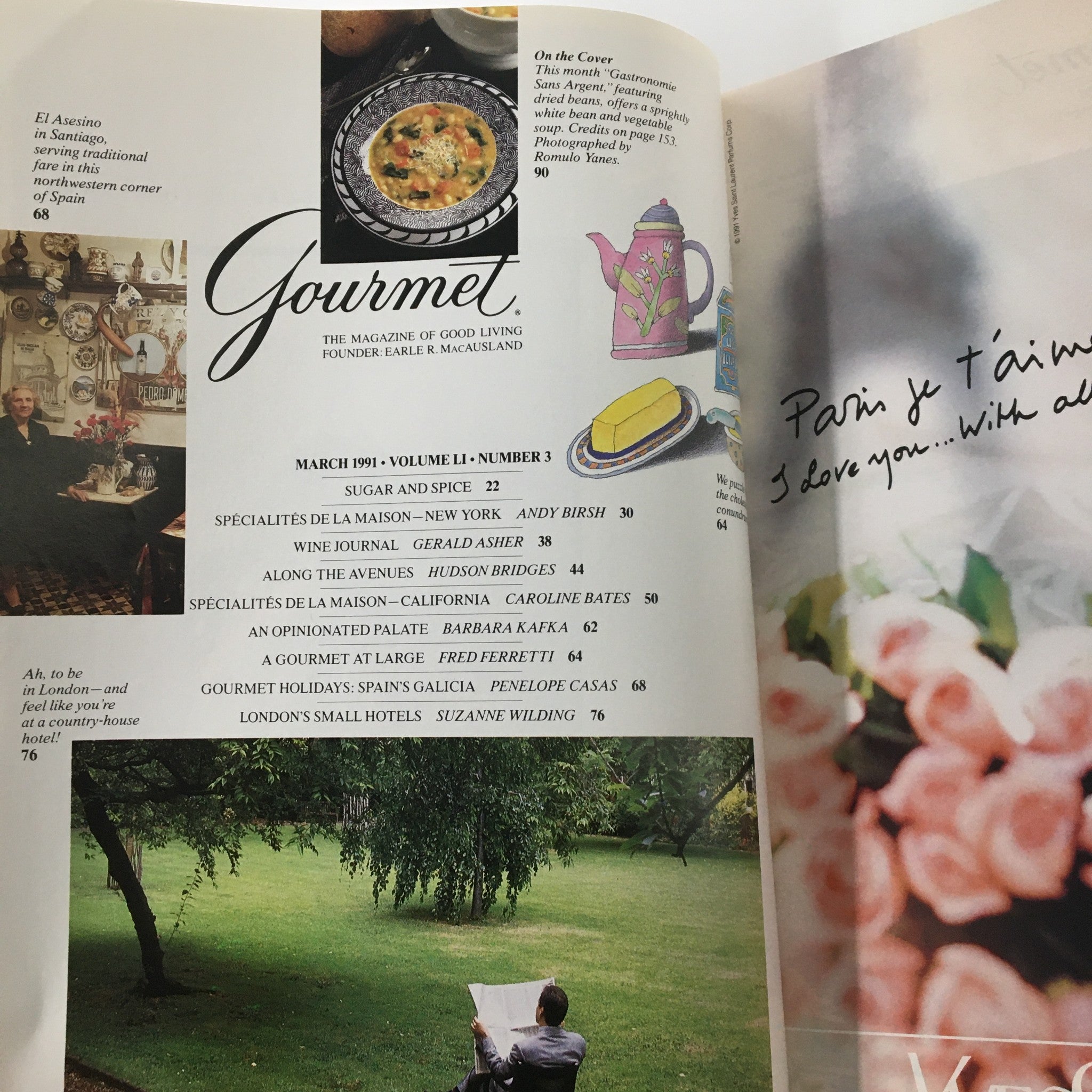 Gourmet Magazine March 1991 Gastronomie Sans Argent Dried Beans No Label