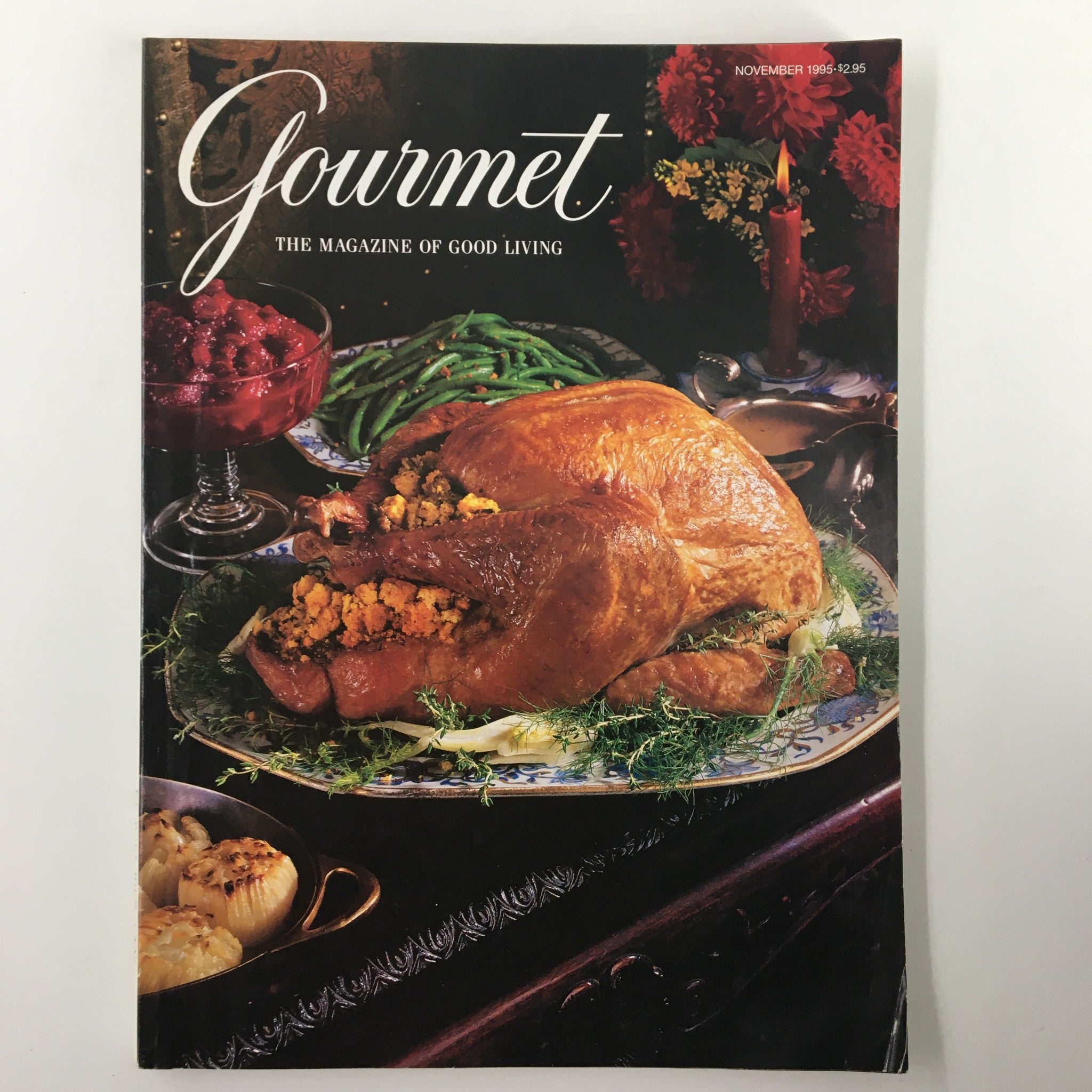 Gourmet Magazine November 1995 Roast Turkey with Sausage Fennel Up No Label