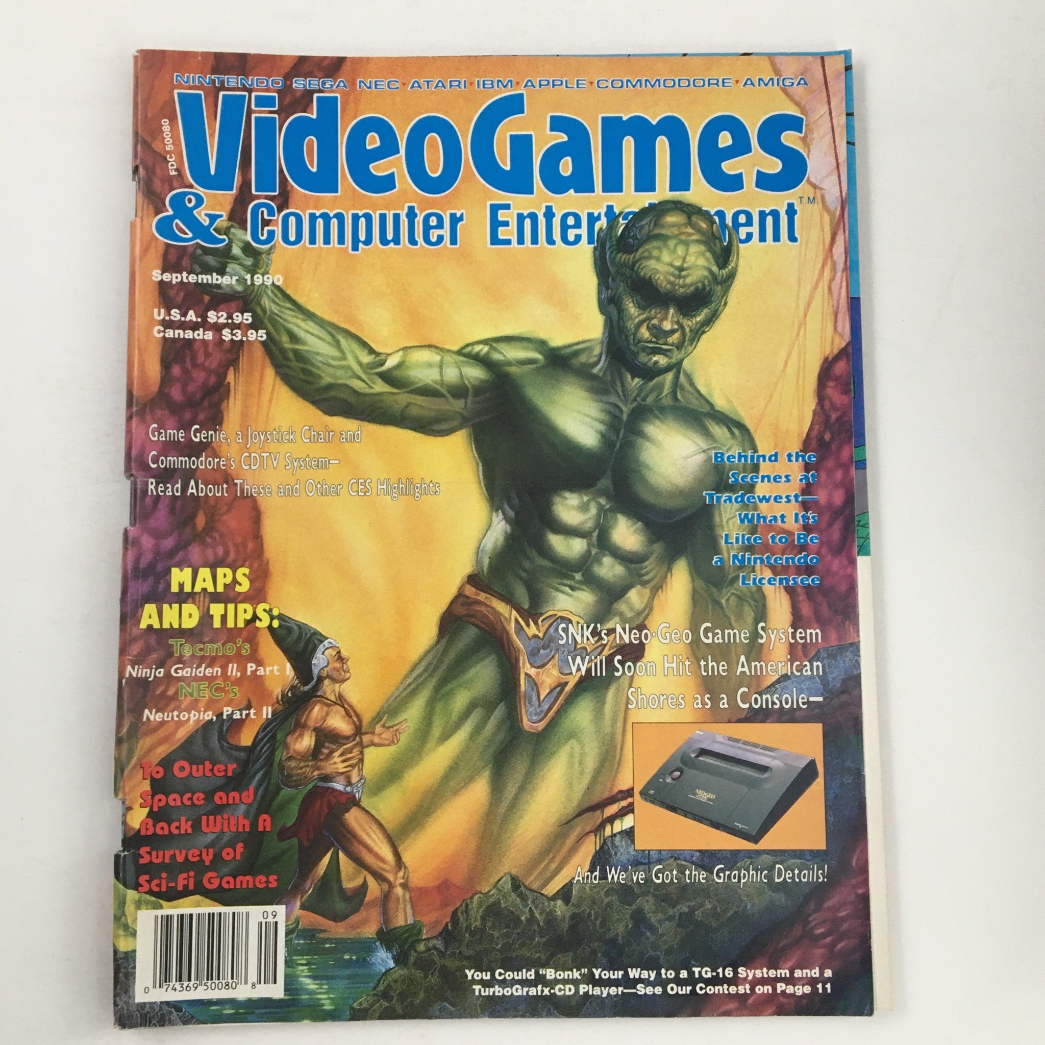 Video Games & Computer Ent. Magazine September 1990 Ninja Gaiden II, No Label