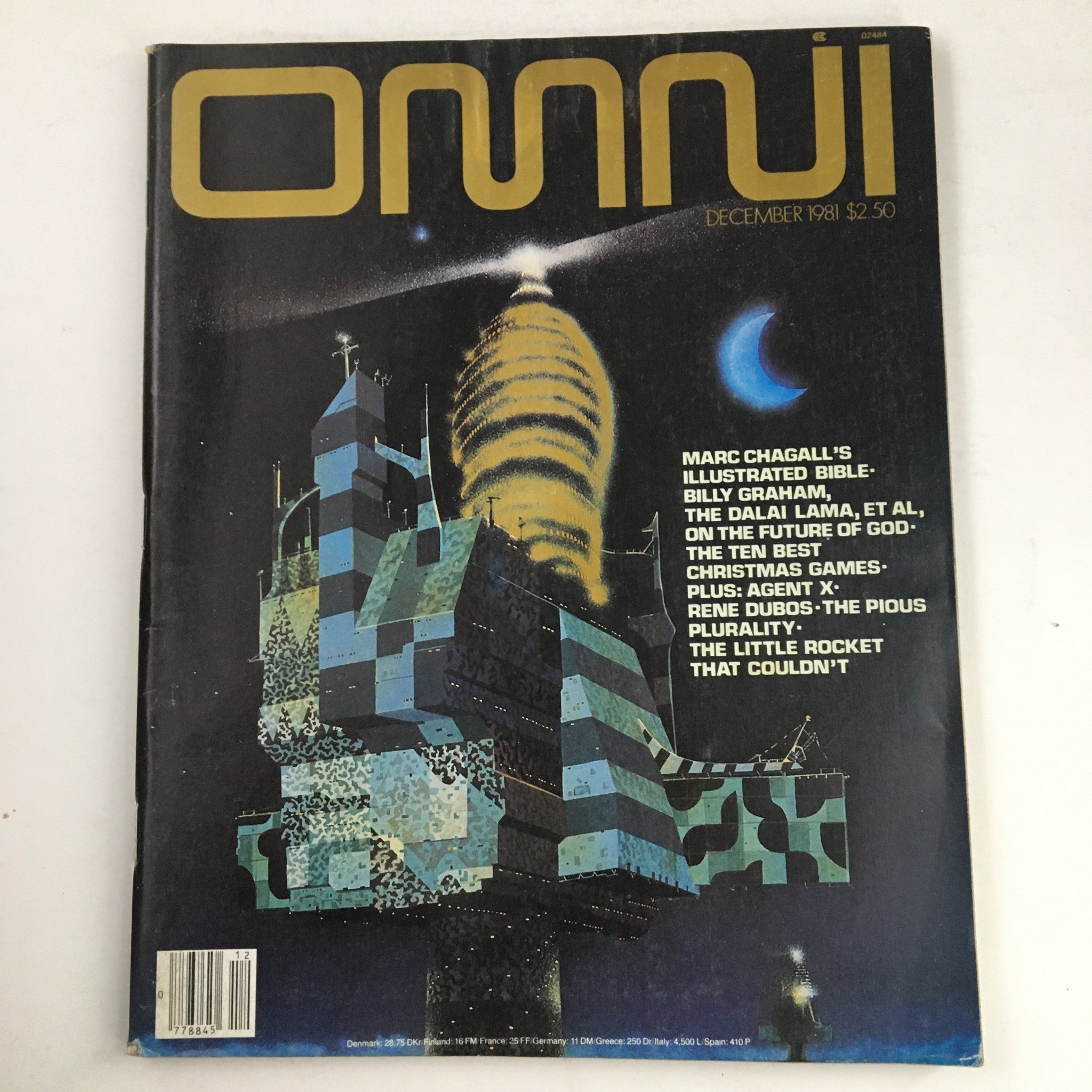 Omni Magazine December 1981 Marc Chagall Illustrated Bible Billy Graham No Label