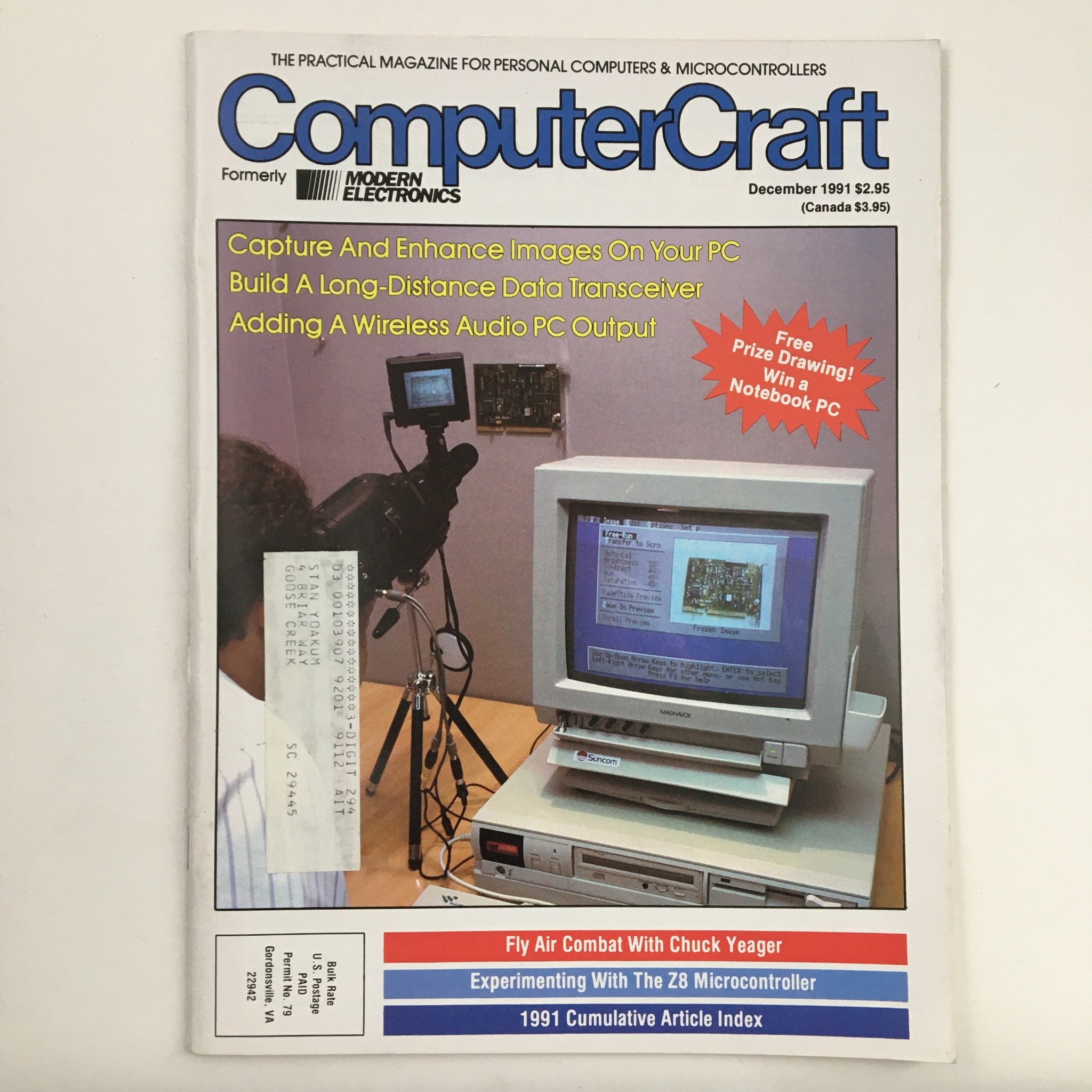 Computer Craft Magazine December 1991 Fly Air Combat with Chuck Yeager