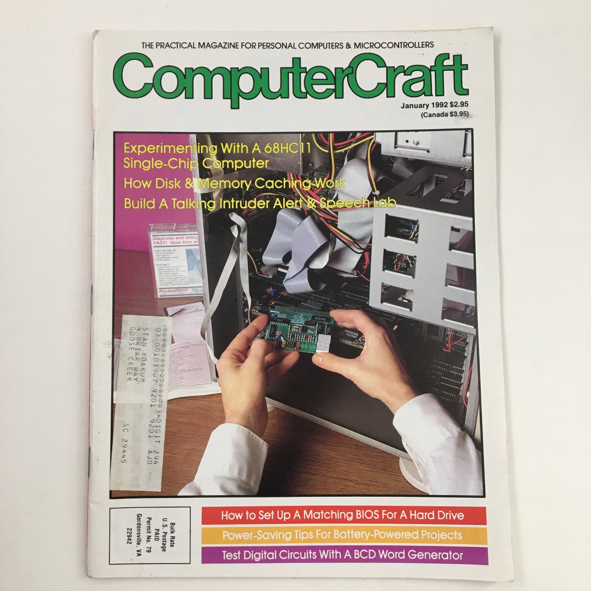 Computer Craft Magazine January 1992 How To Set Up Matching BIOS For Hard Drive