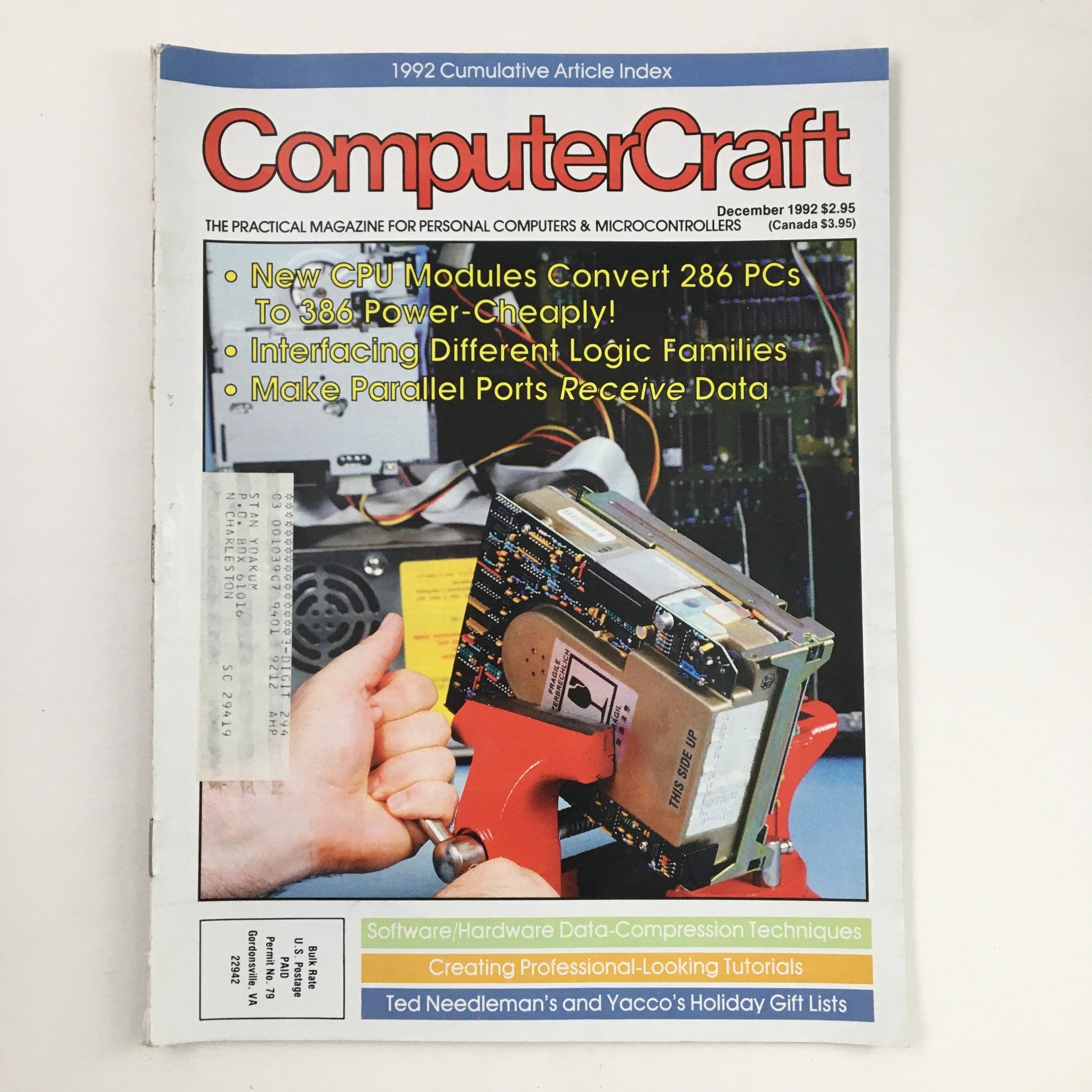 Computer Craft Magazine December 1992 Ted Needleman's & Yacco's Holiday Gifts