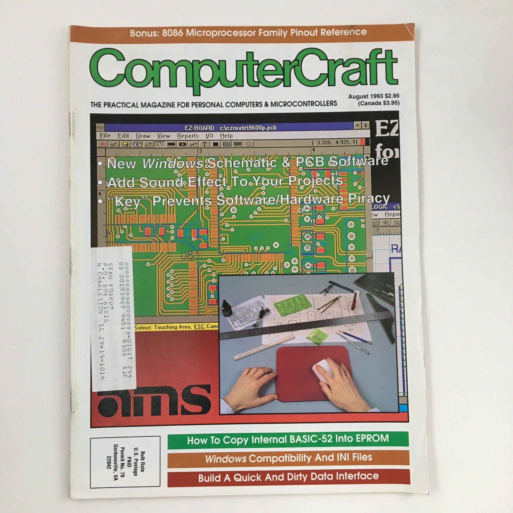 Computer Craft Magazine August 1993 8086 Microprocessor Family Pinout Reference