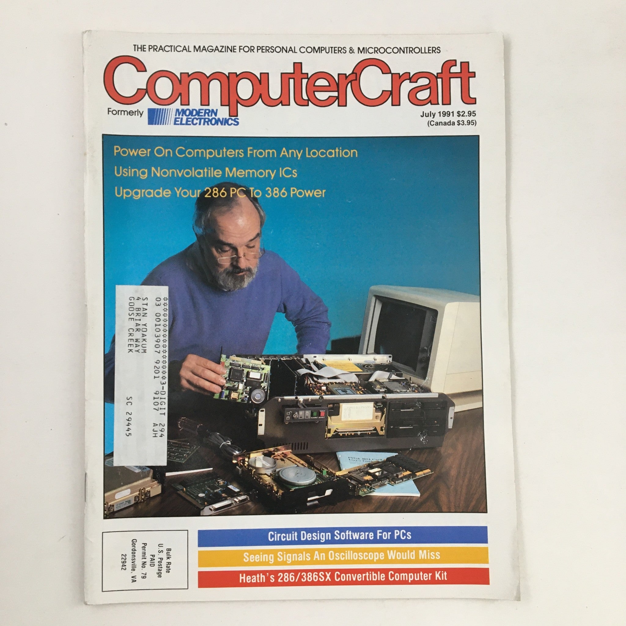 Computer Craft Magazine July 1991 Heath's 286/386SX Convertible Computer Kit