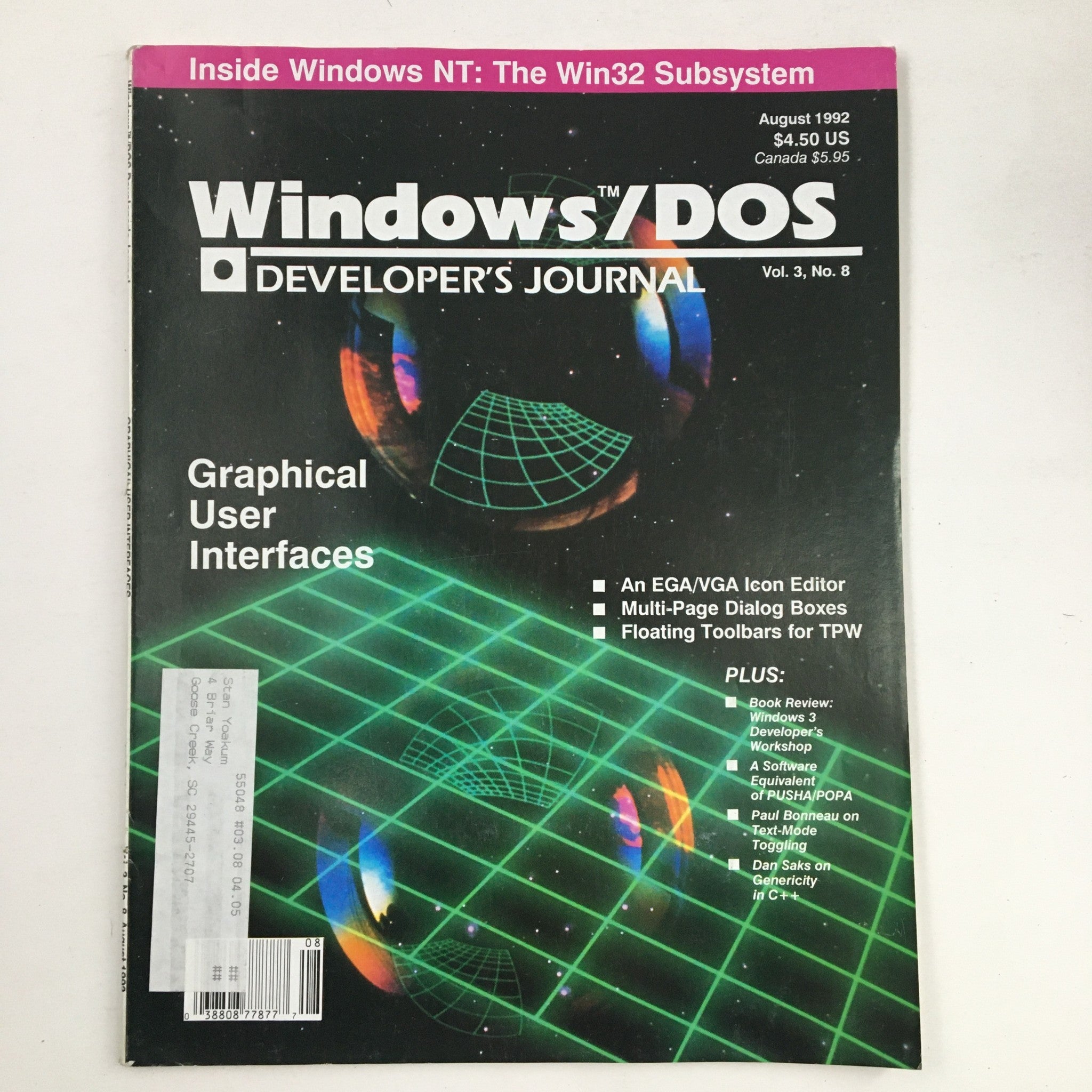 Windows/DOS Developer's Journal August 1992 Paul Bonneau On Text-Mode & GUI