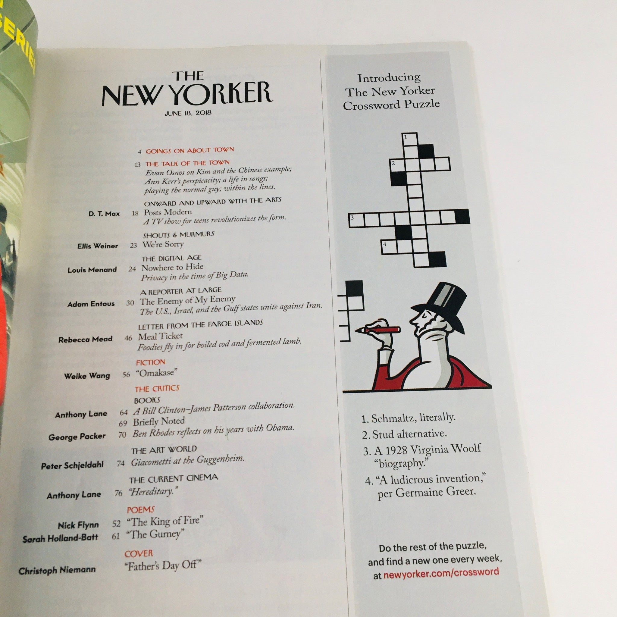 The New Yorker June 18 2018 Full Magazine Theme Cover by Christoph Niemann VG