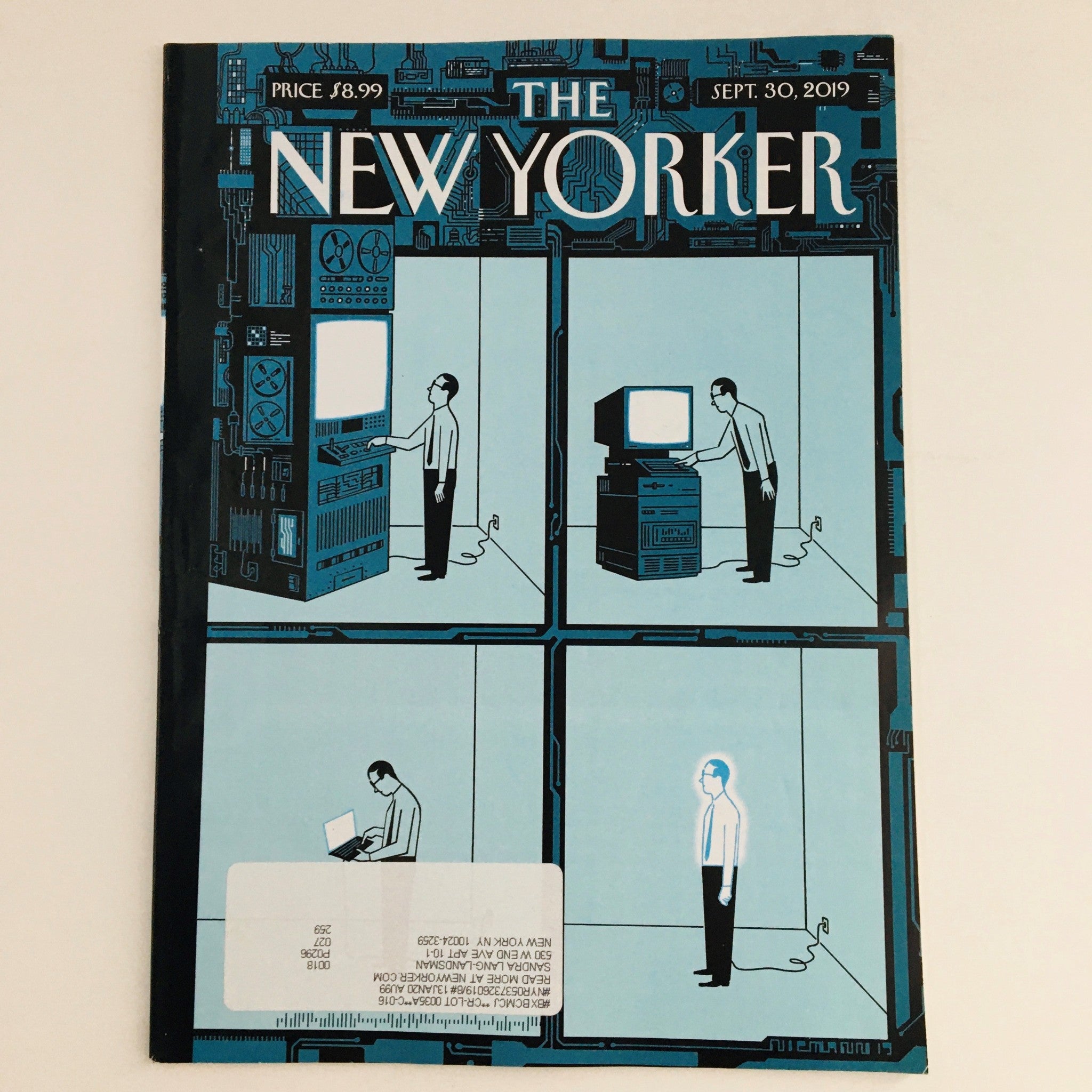 The New Yorker September 30 2019 Full Magazine Theme Cover Christoph Niemann VG