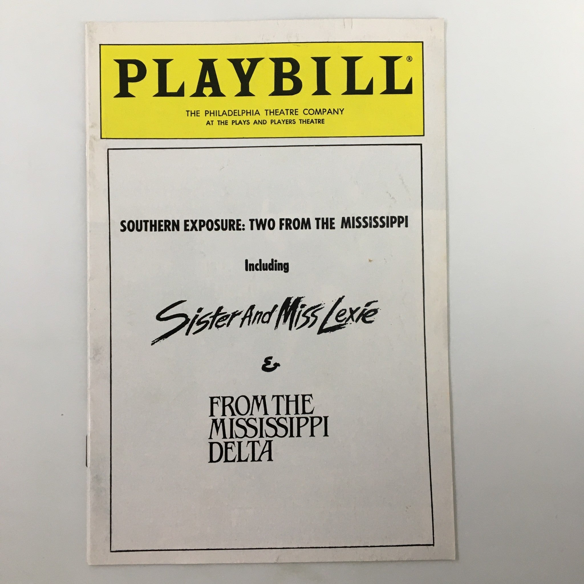 1988 Playbill Philadelphia Theatre Company Sister and Miss Lexie by David Kaplan