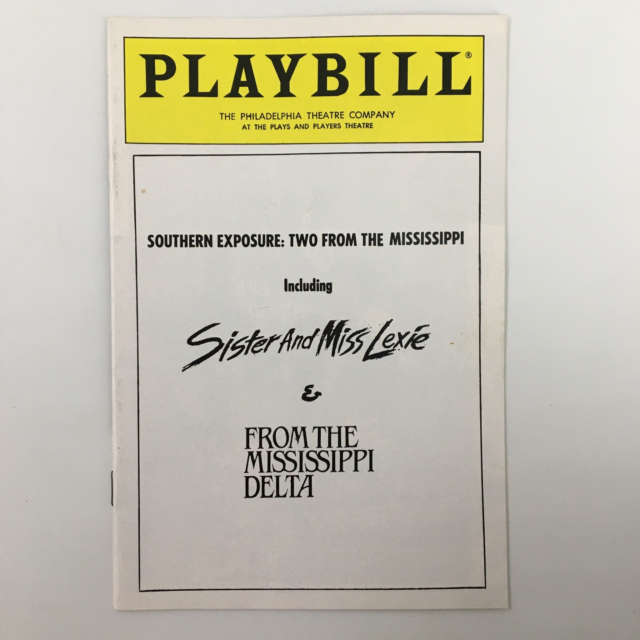 1988 Playbill Philadelphia Theatre Company From the Mississipi Delta by Ed Smith