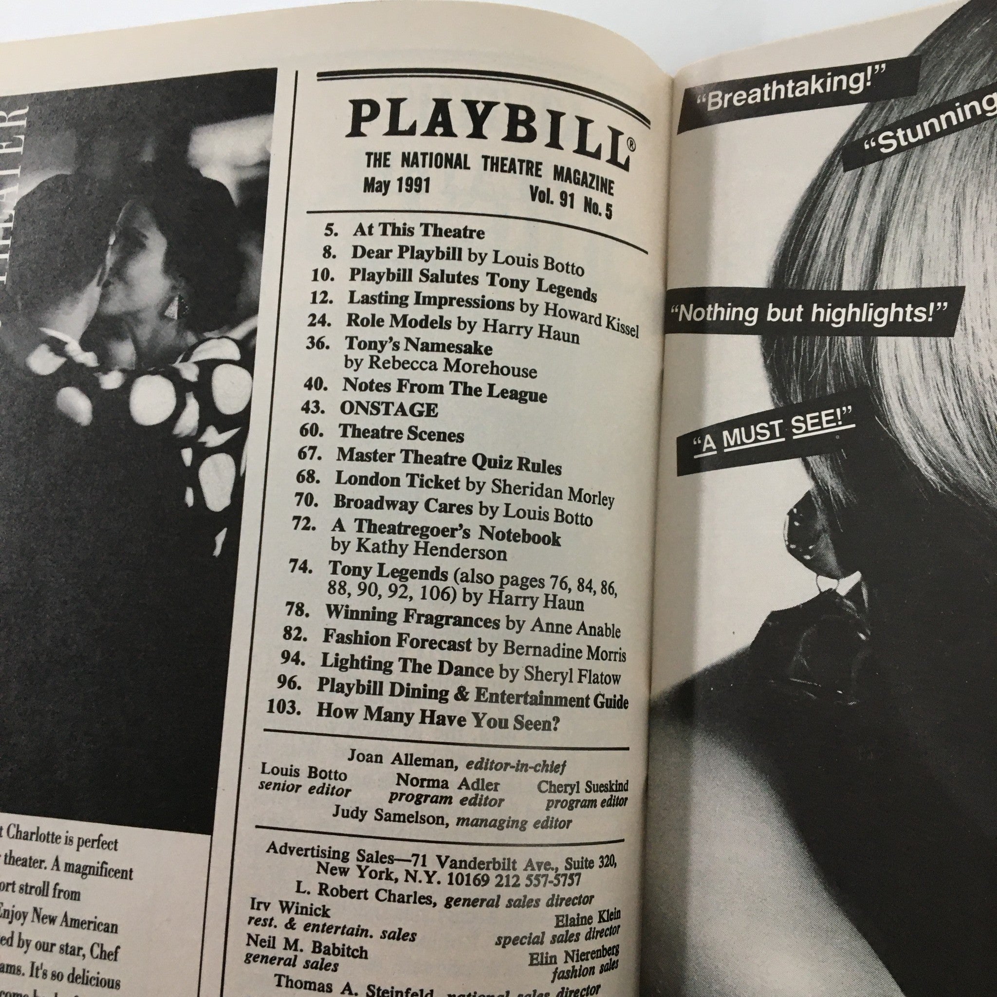 1991 Playbill The Broadway Theatre Kam Cheng in Miss Saigon A Musical