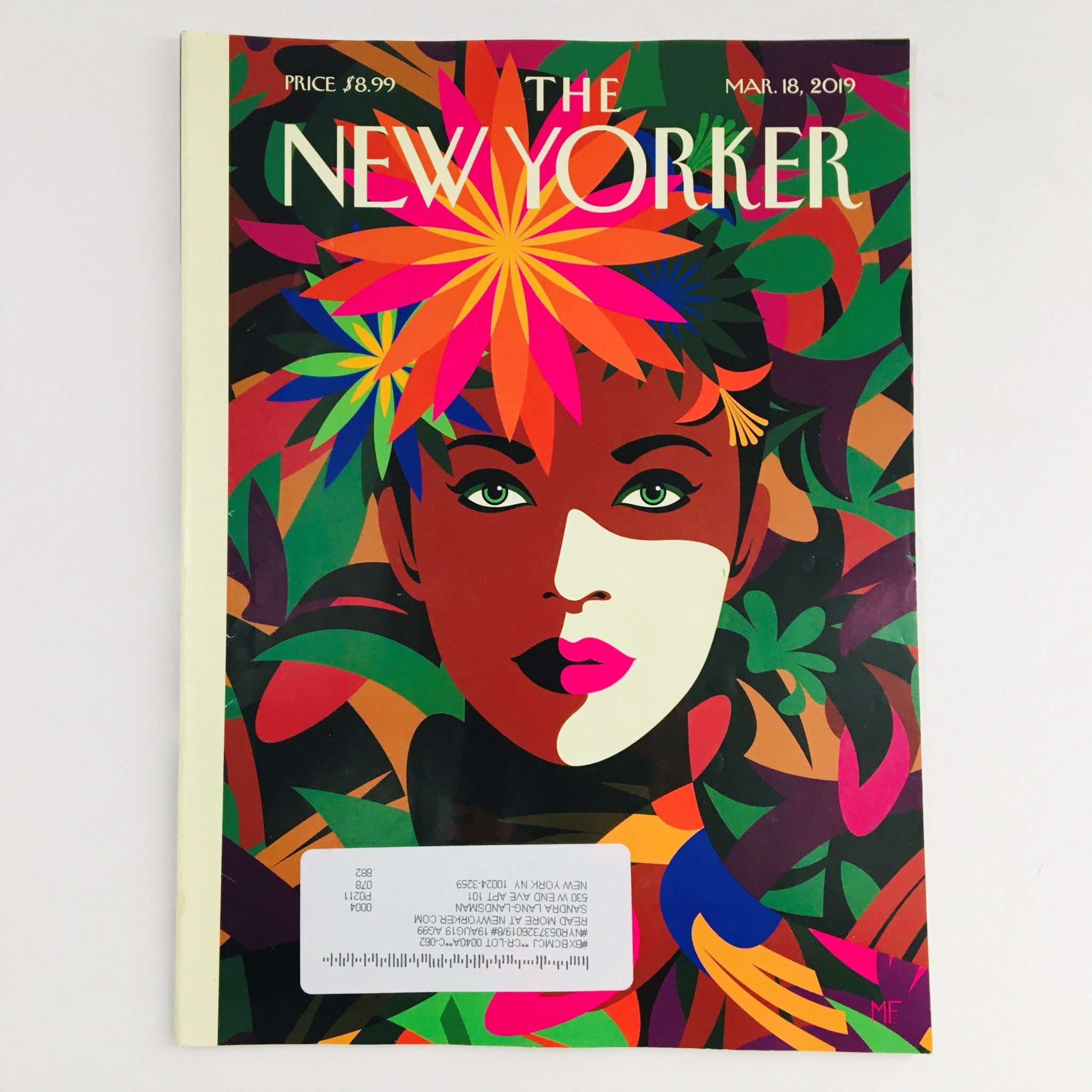 The New Yorker March 18 2019 Full Magazine Theme Cover by Malika Favre VG