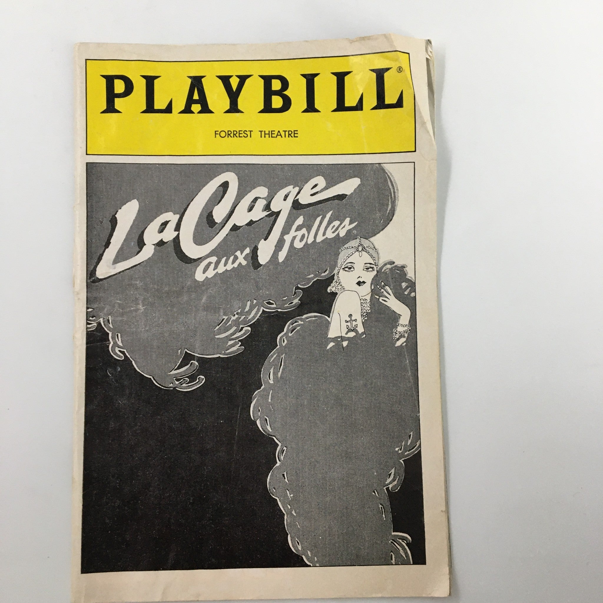 1983 Playbill Forrest Theatre La Cage Aux Folles by Arthur Laurents