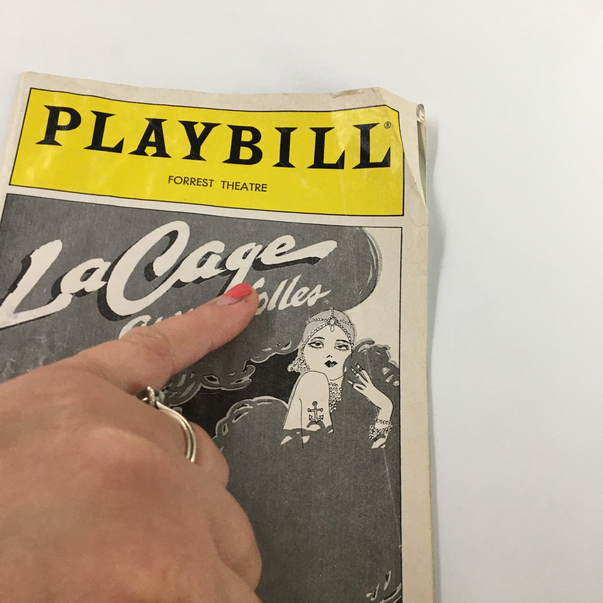 1983 Playbill Forrest Theatre La Cage Aux Folles by Arthur Laurents