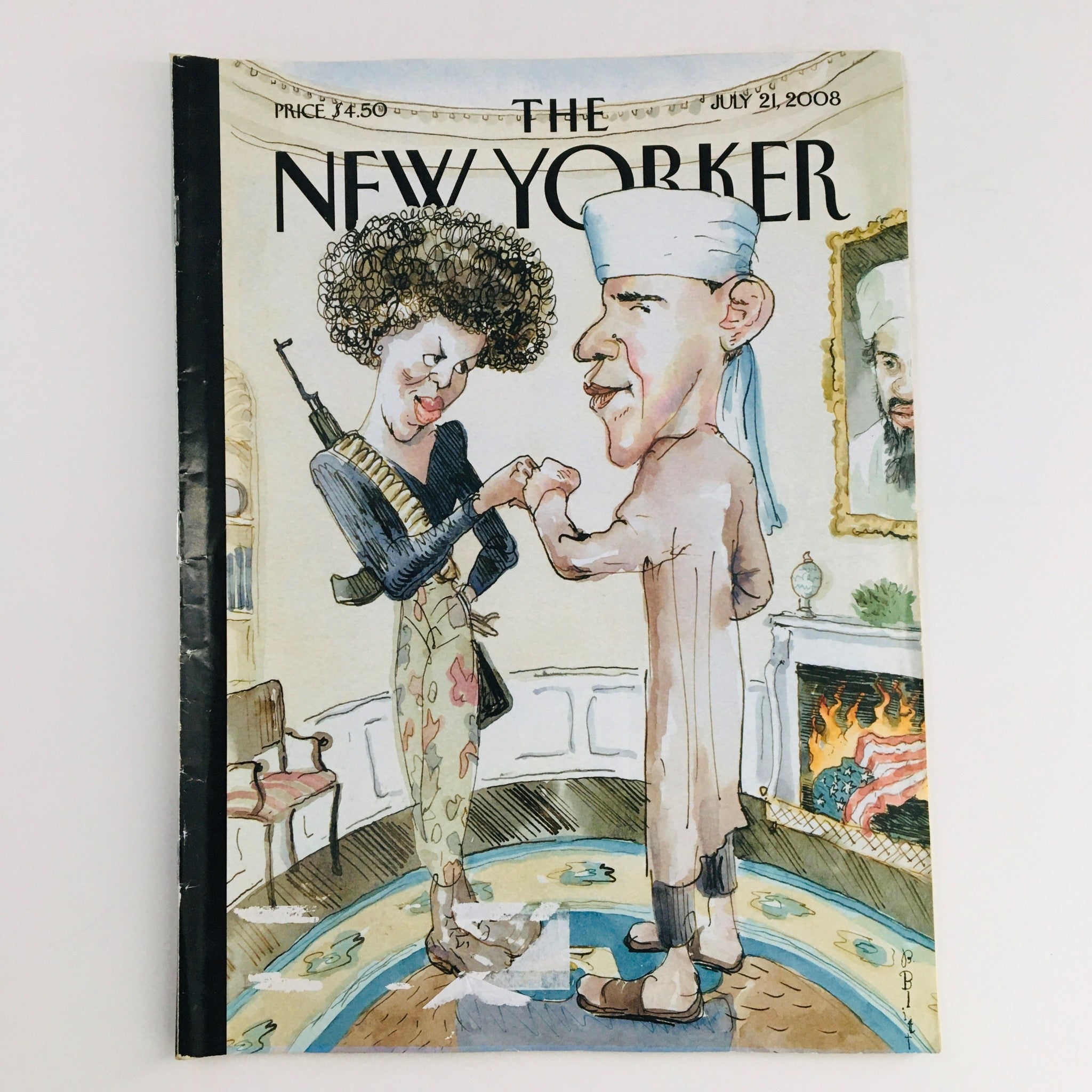 The New Yorker Magazine July 21 2008 Michelle & Barack Obama by Barry Blitt