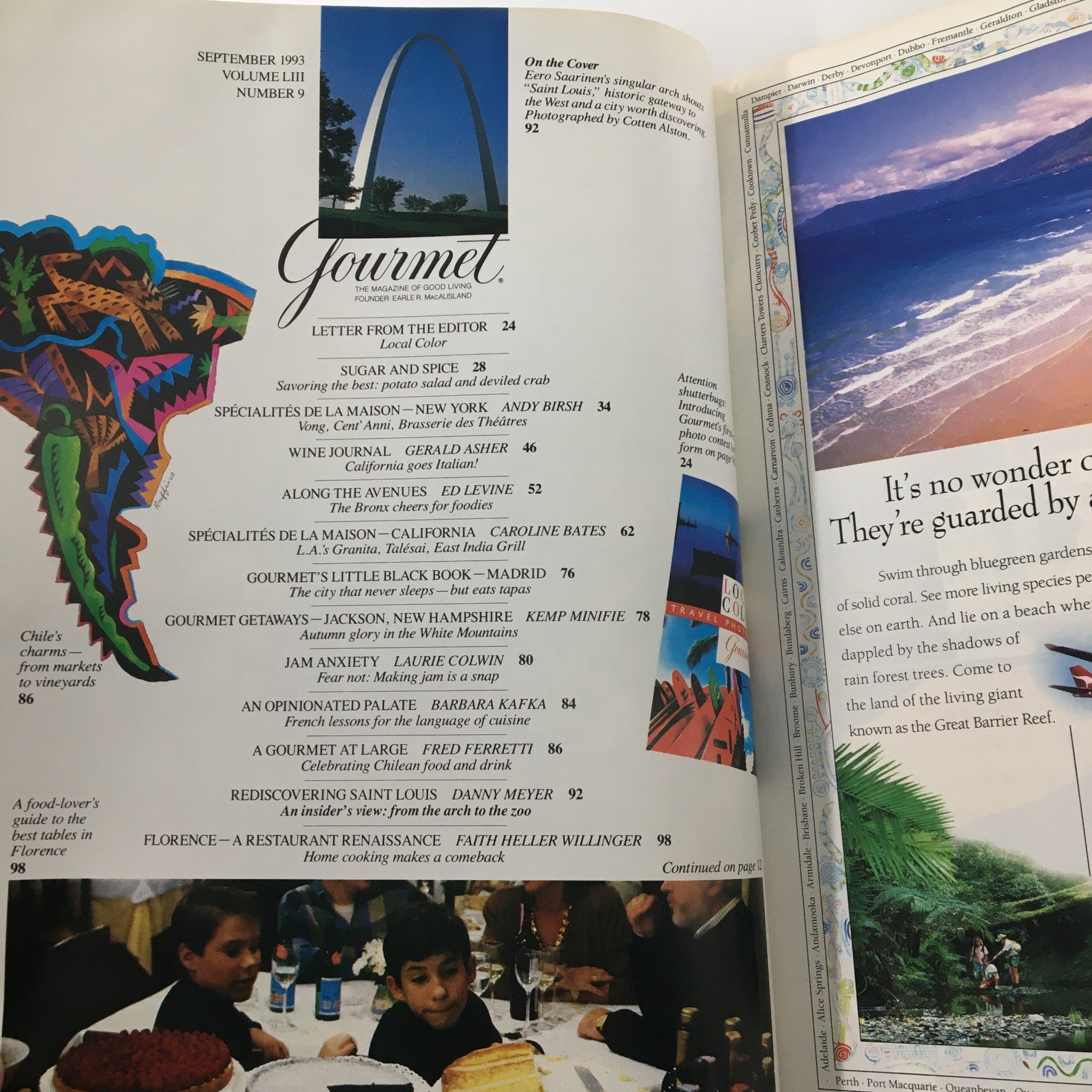 Gourmet Magazine September 1993 Getaways in Jackson New Hampshire No Label