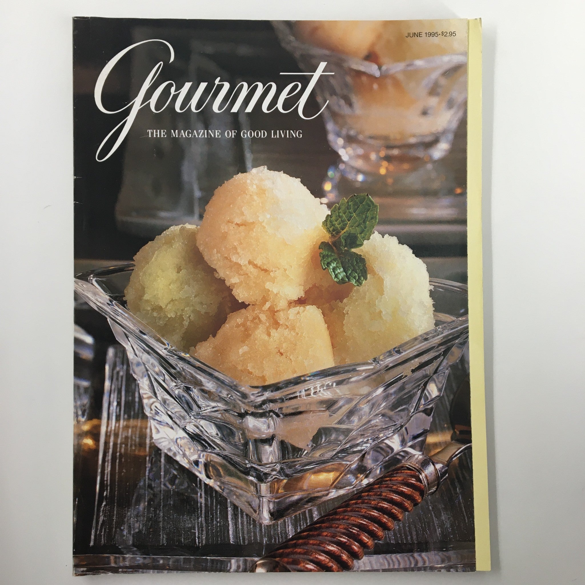 Gourmet Magazine June 1995 Jasmine Tea and Minted Lemongrass Sorbet No Label