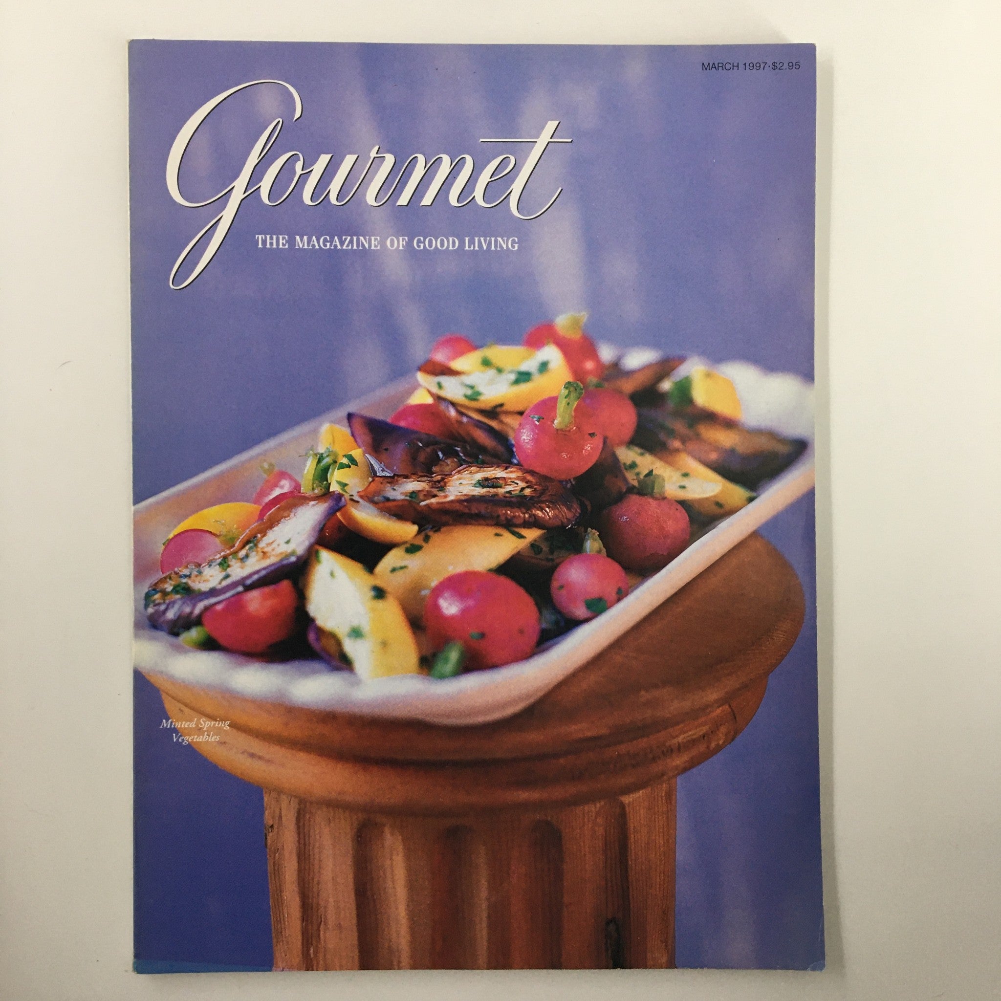 Gourmet Magazine March 1997 Minted Spring Vegetable Easter Dinner No Label