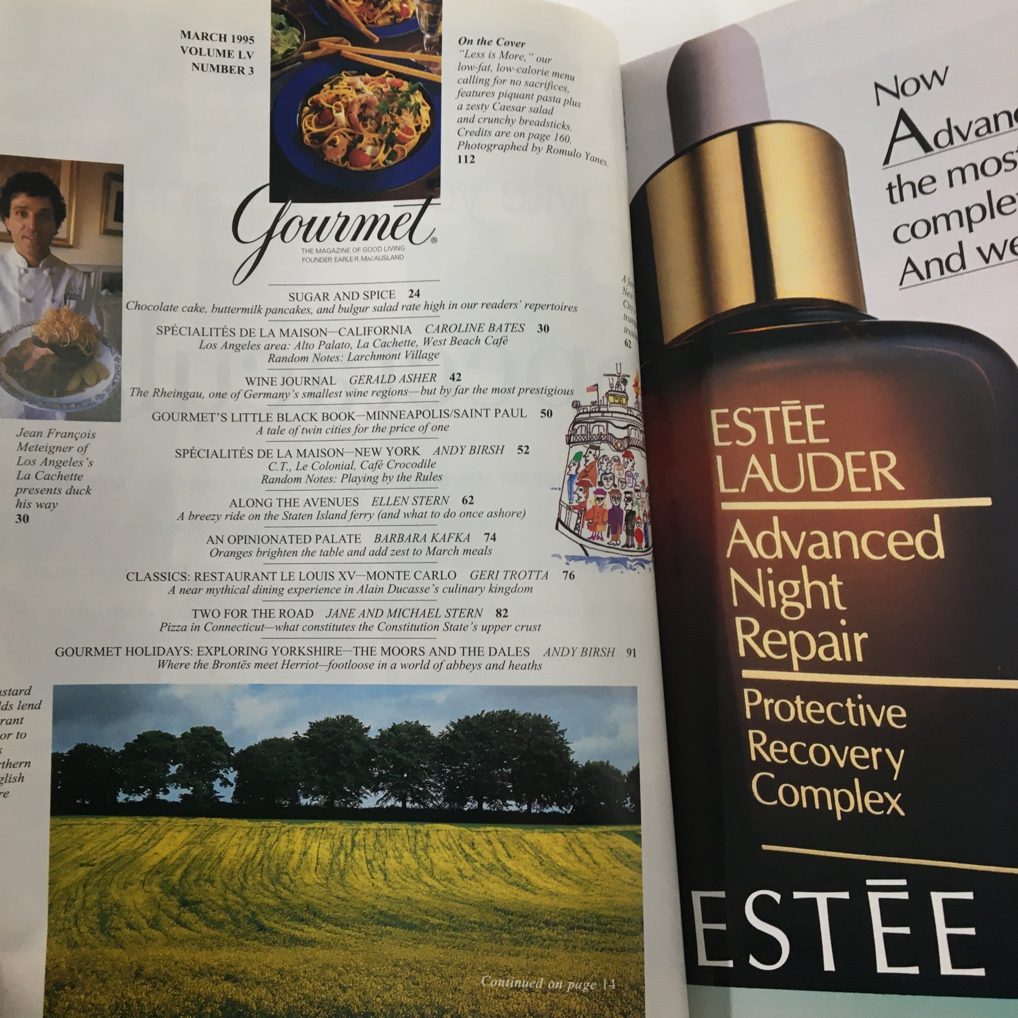 Gourmet Magazine March 1995 Exploring Yorkshire The Moors and The Dales No Label