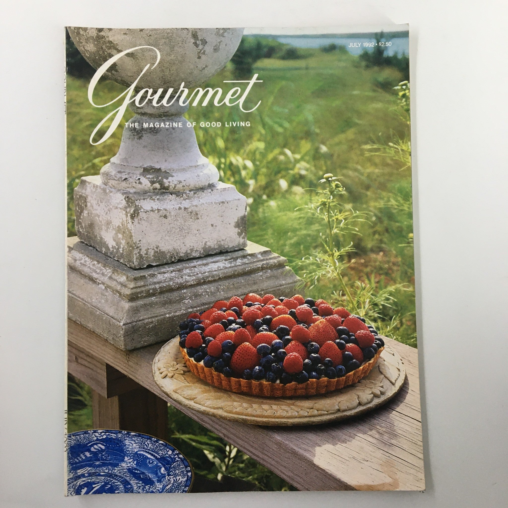 Gourmet Magazine July 1992 Red and Blue Berries All-American Tart No Label