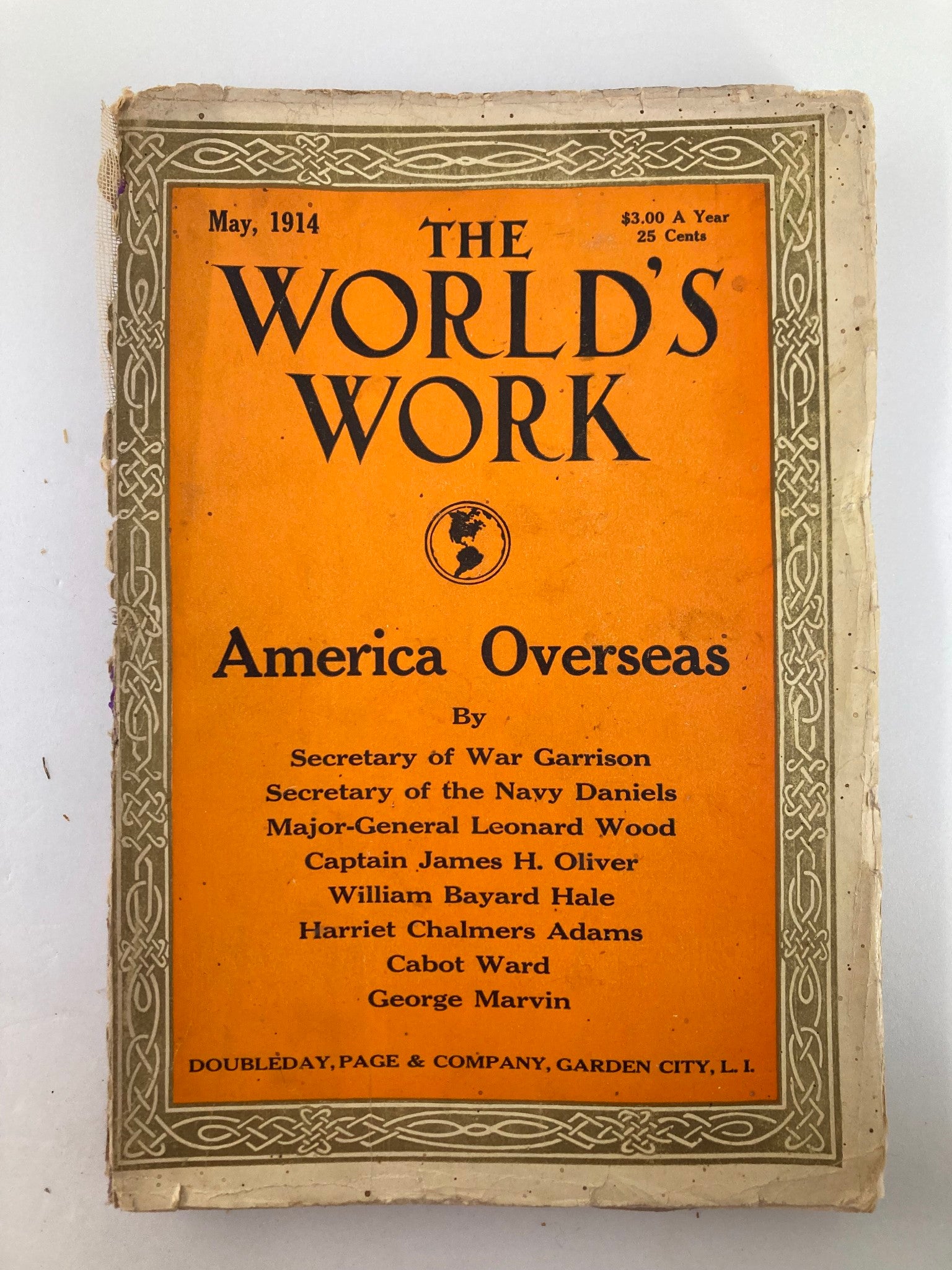 VTG The World's Work Magazine May 1914 America Overseas No Label