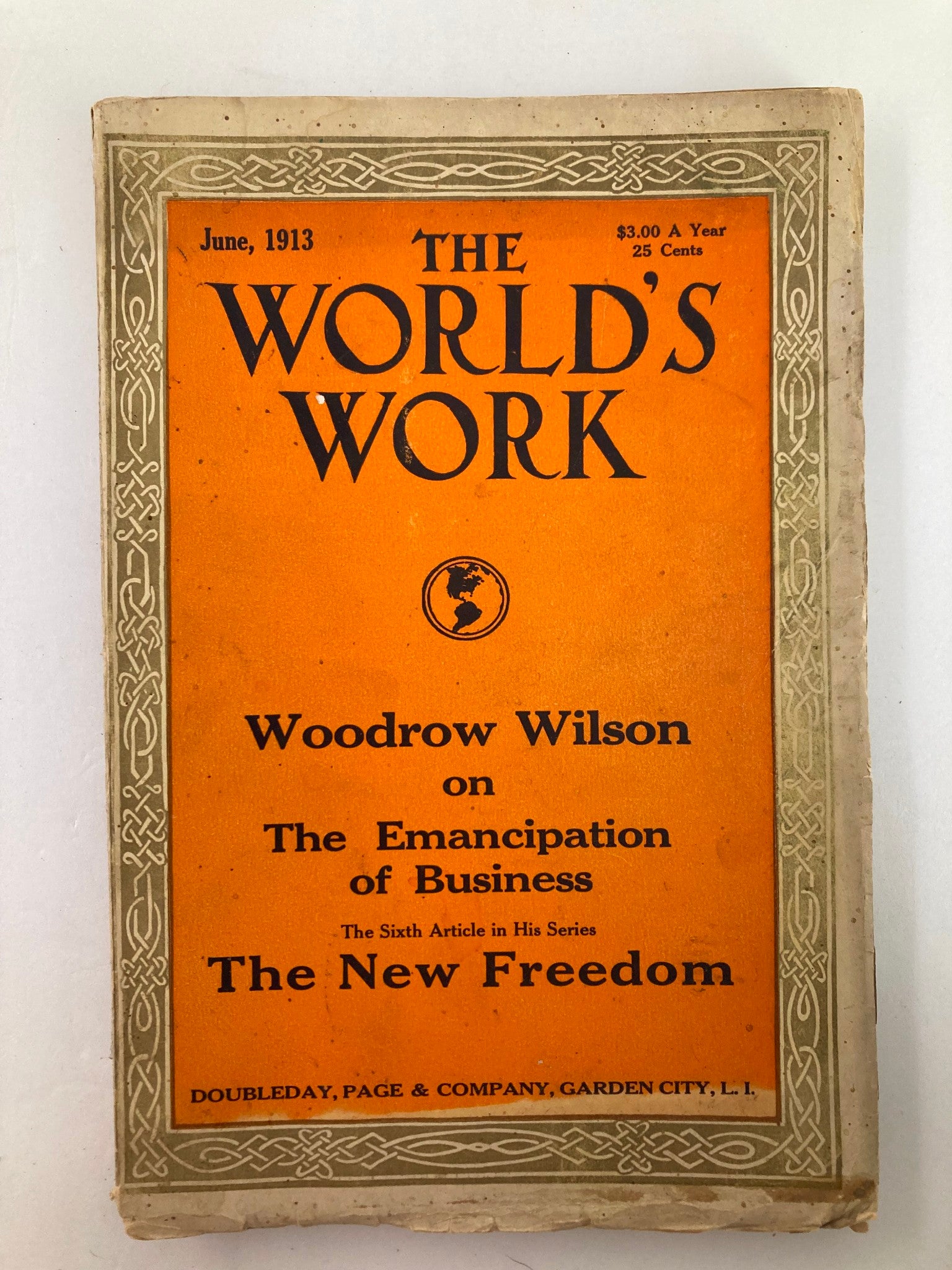 VTG The World's Work Magazine June 1913 The New Freedom No Label