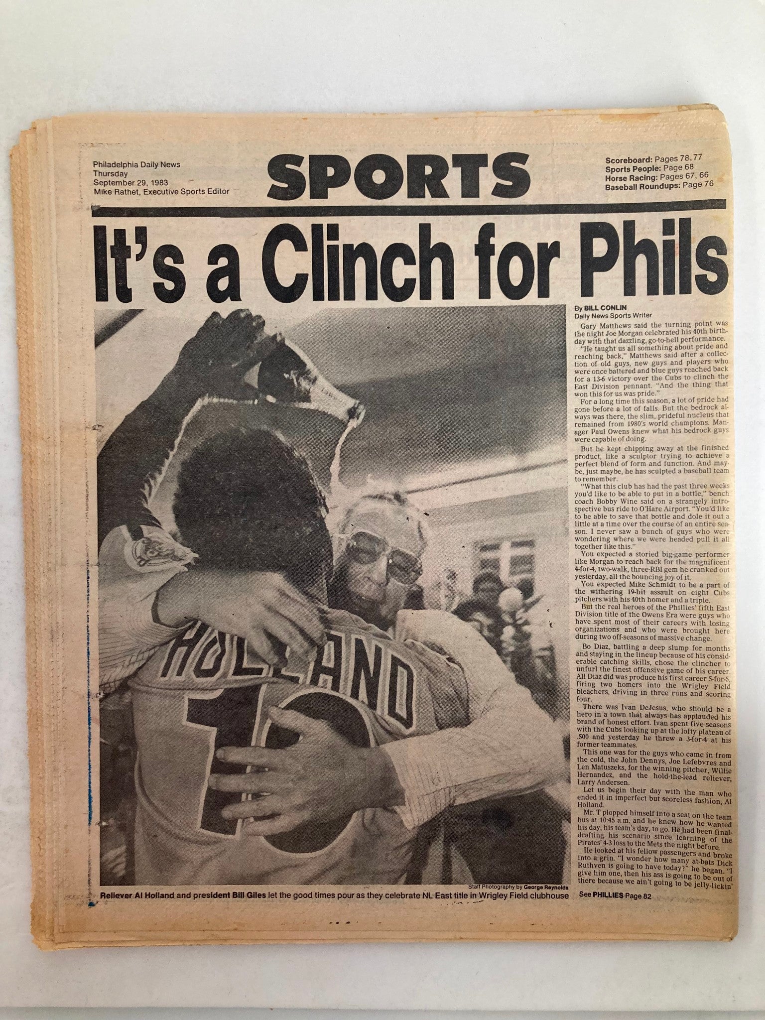 Philadelphia Daily News Tabloid September 29 1983 Peter Rose Pope Baptized