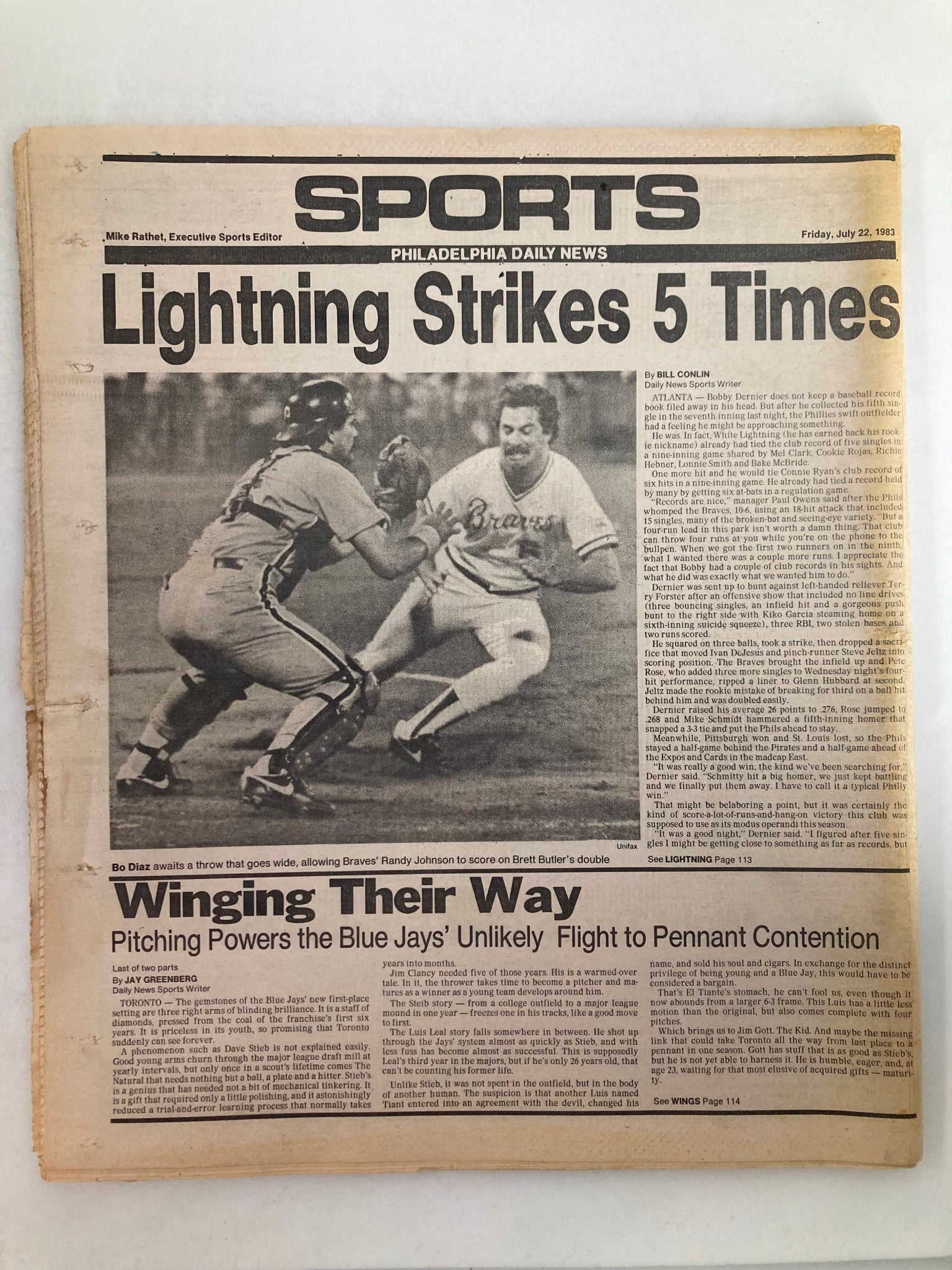 Philadelphia Daily News Tabloid July 22 1983 Skyjacker Subdued Tie Up Cuban