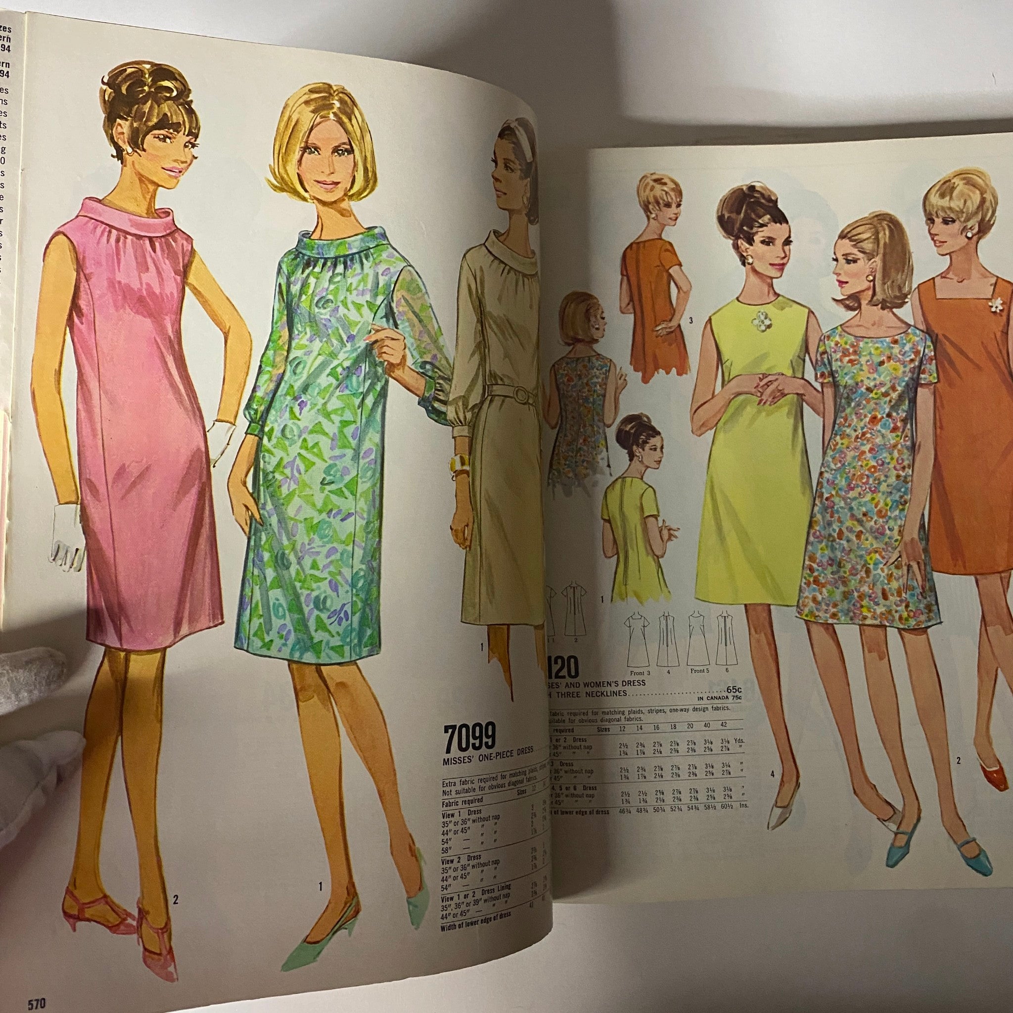 1967 June Simplicity Sewing Pattern Catalog illustrating models in elegant dresses, featuring versatile styles perfect for vintage fashion enthusiasts.