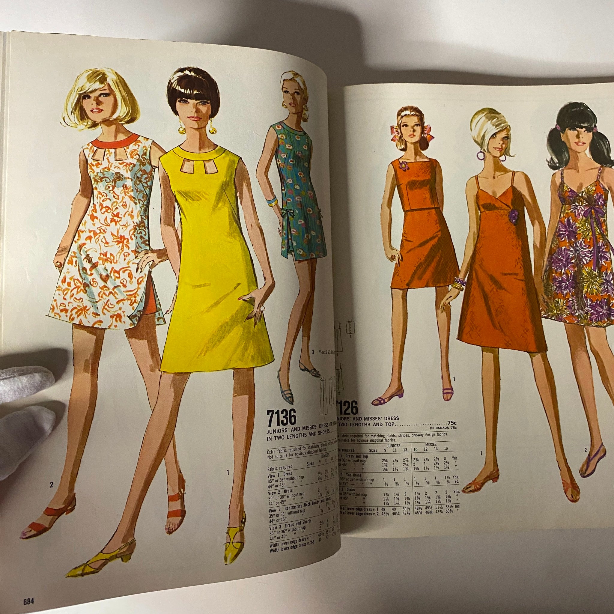 1967 June Simplicity Sewing Pattern Catalog presenting summer dress patterns for juniors and misses, emphasizing vibrant colors and contemporary designs of the era.